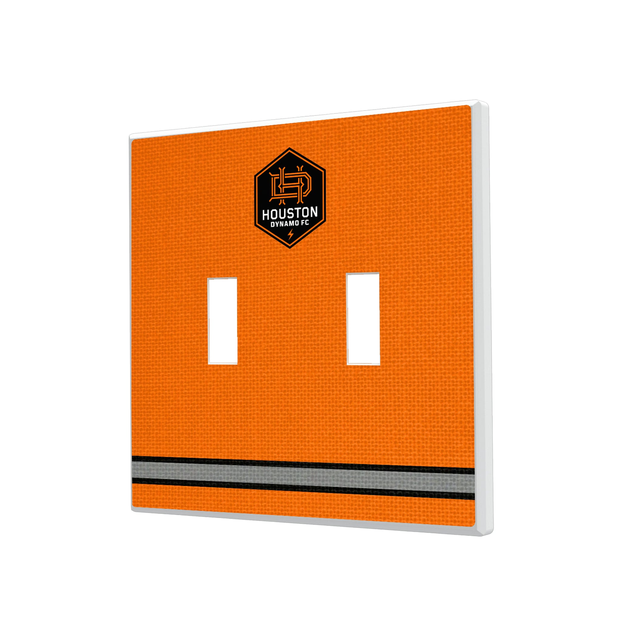 Houston Dynamo Stripe Hidden-Screw Light Switch Plate#Style_Double Toggle