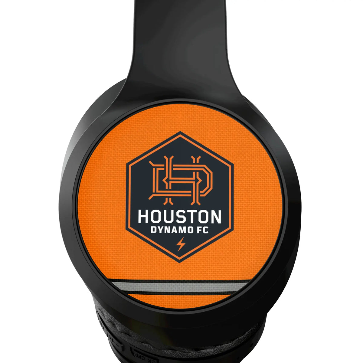 Houston Dynamo Stripe Wireless Over-Ear Headphones With Case - Detail
