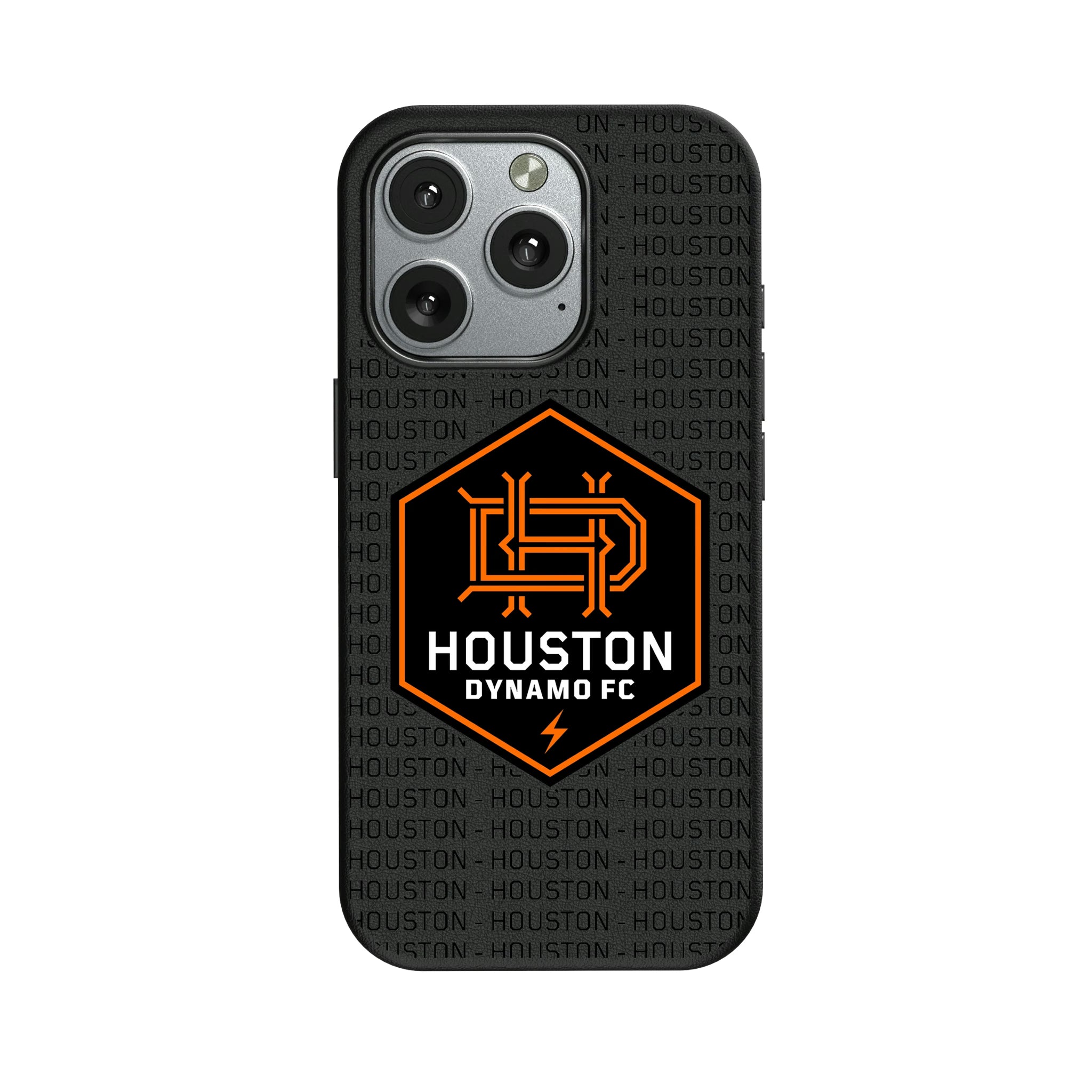 Houston Dynamo Text Backdrop iPhone MagSafe Compatible Phone Case for Apple iPhone