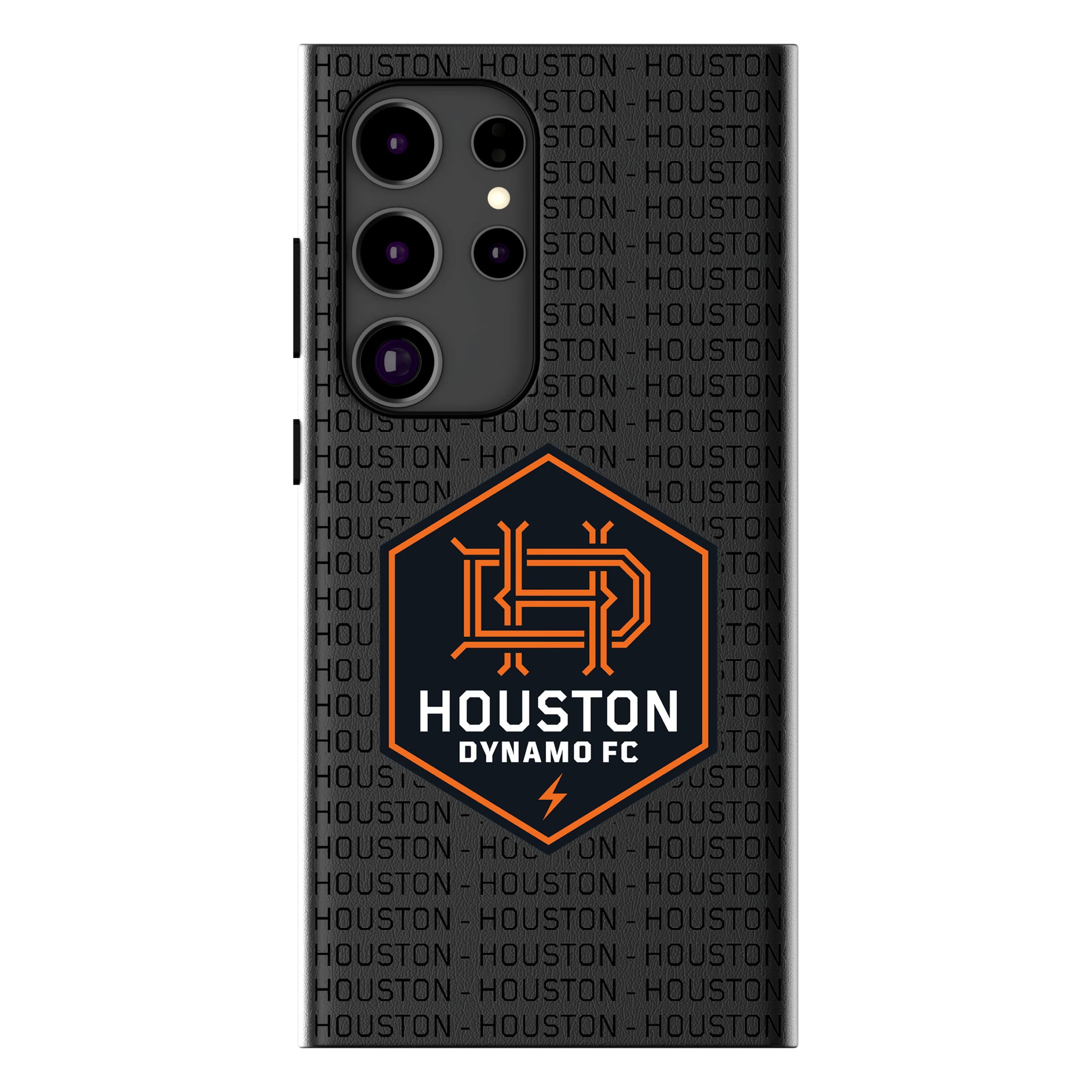 Houston Dynamo Text Backdrop Galaxy MagSafe Compatible Phone Case for Samsung Galaxy