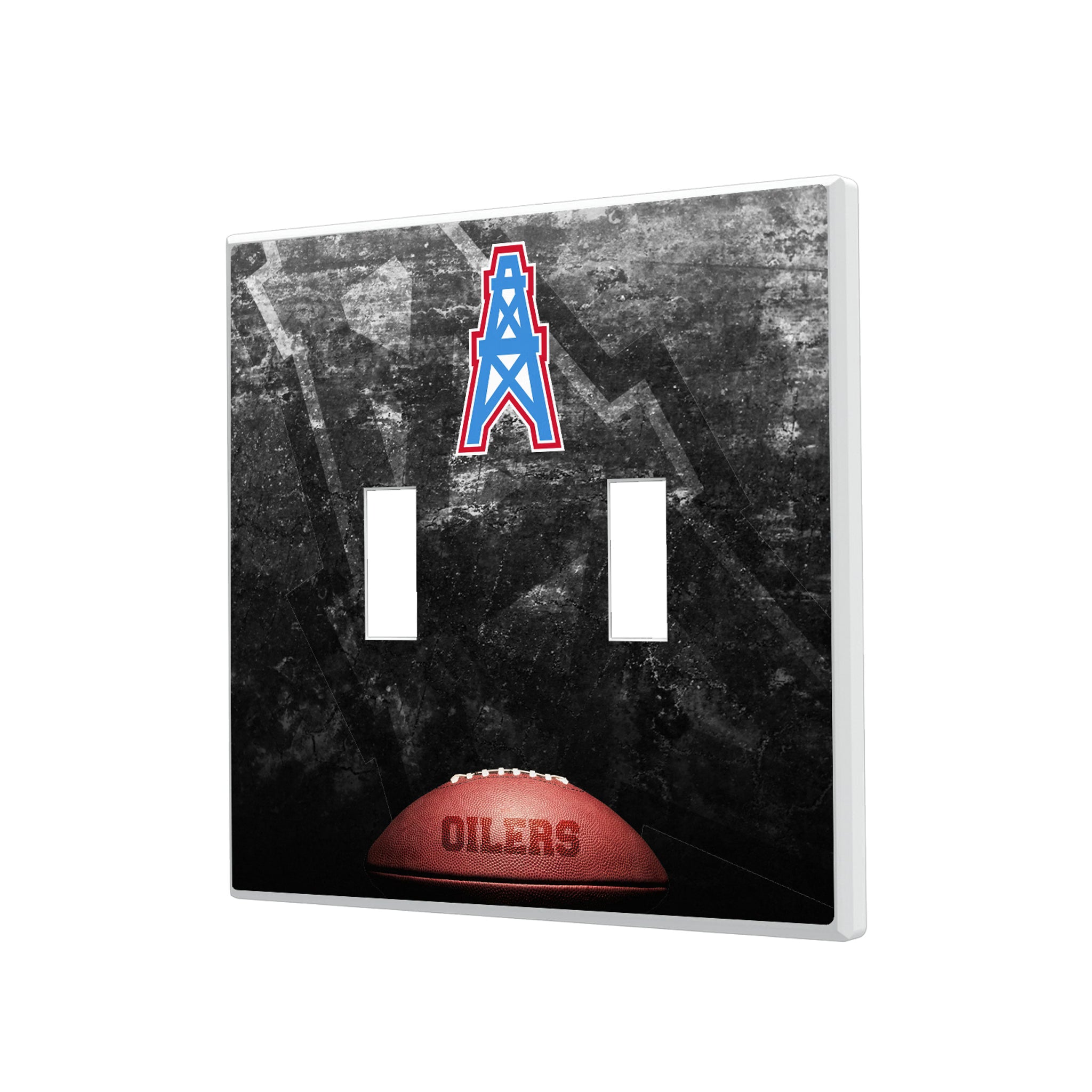 Houston Oilers Historic Collection Legendary Hidden-Screw Light Switch Plate#Style_Double Toggle