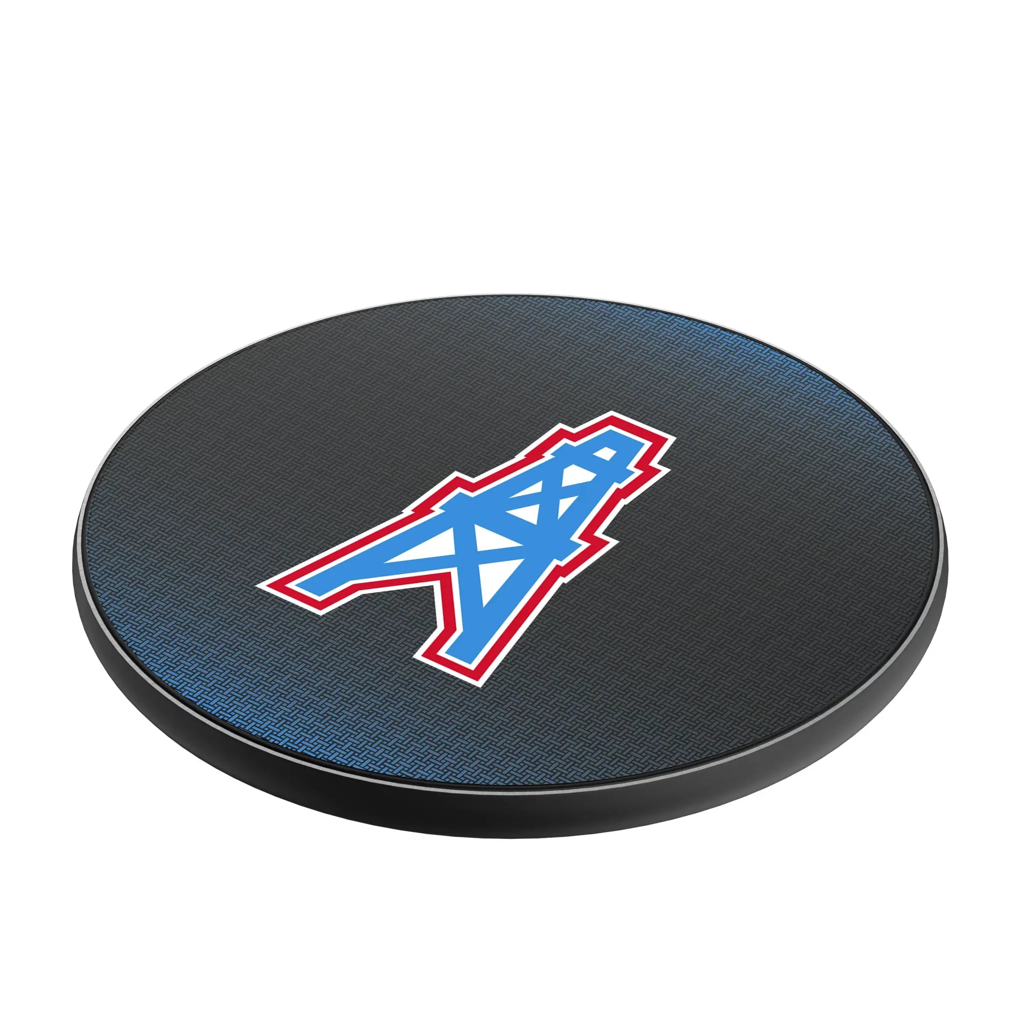 Houston Oilers Historic Collection Linen 15-Watt Wireless Charger - Isometric View