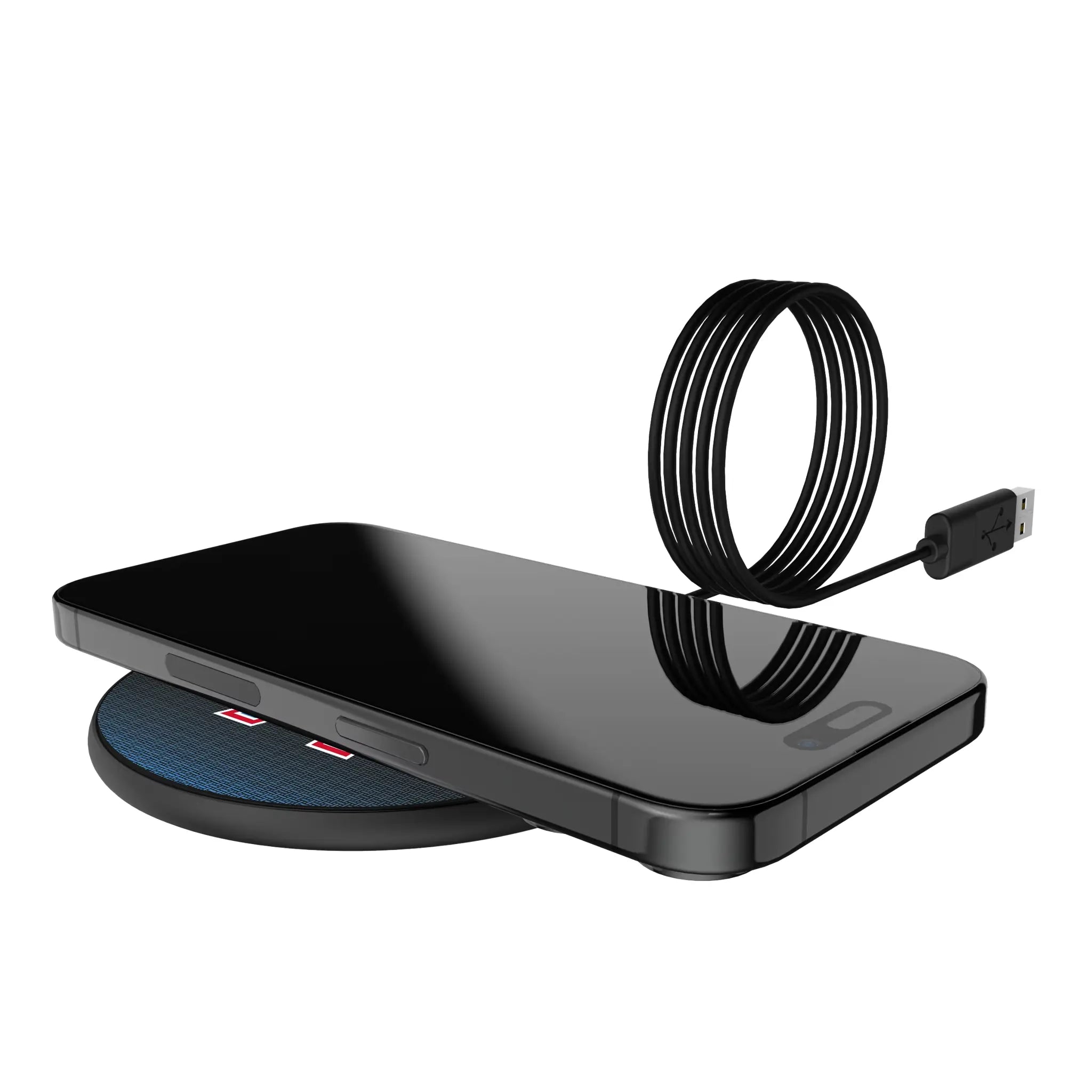 Houston Oilers Historic Collection Linen 15-Watt Wireless Charger - Lifestyle