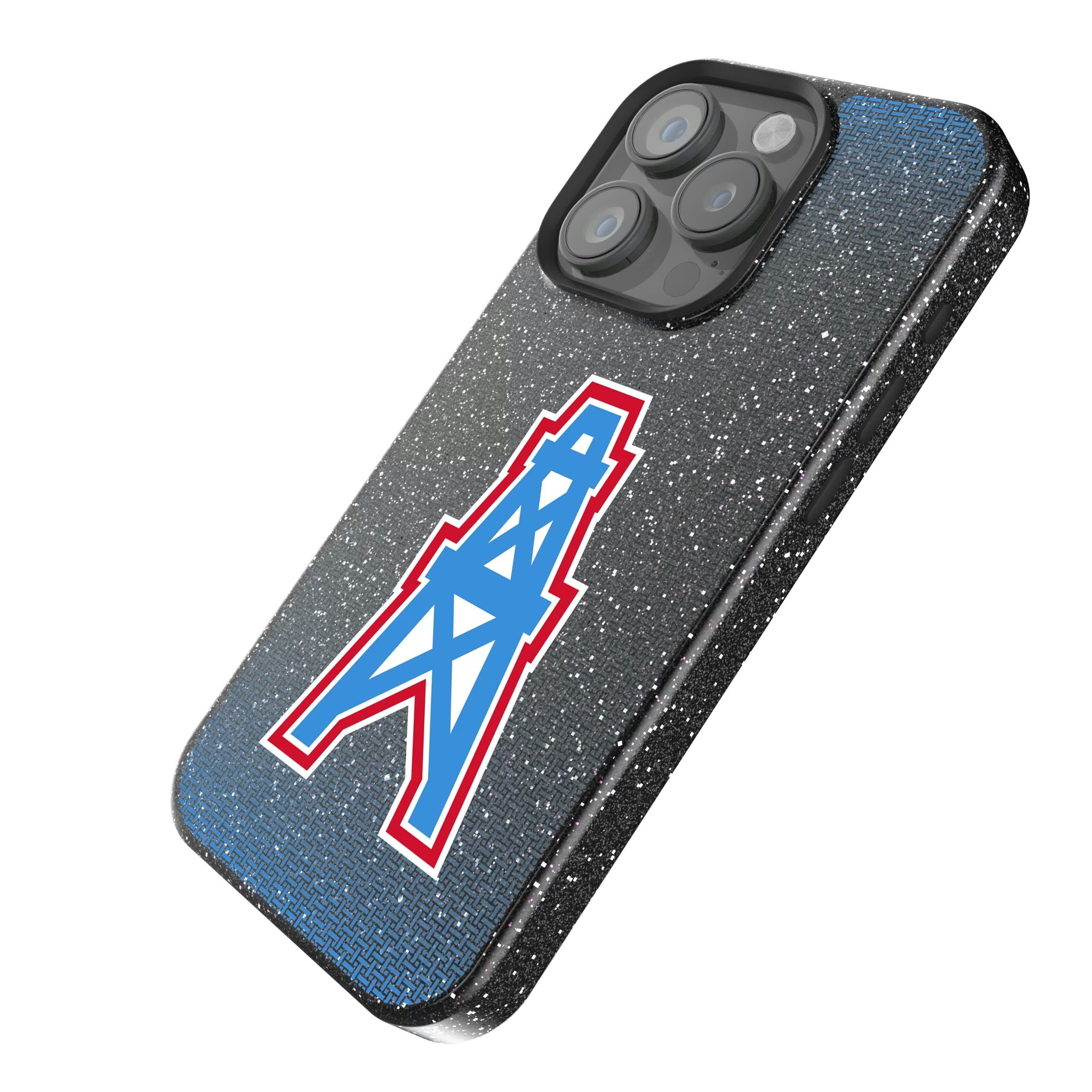 Houston Oilers Historic Collection Linen iPhone Bling Phone Case for Apple iPhone - Isometric View