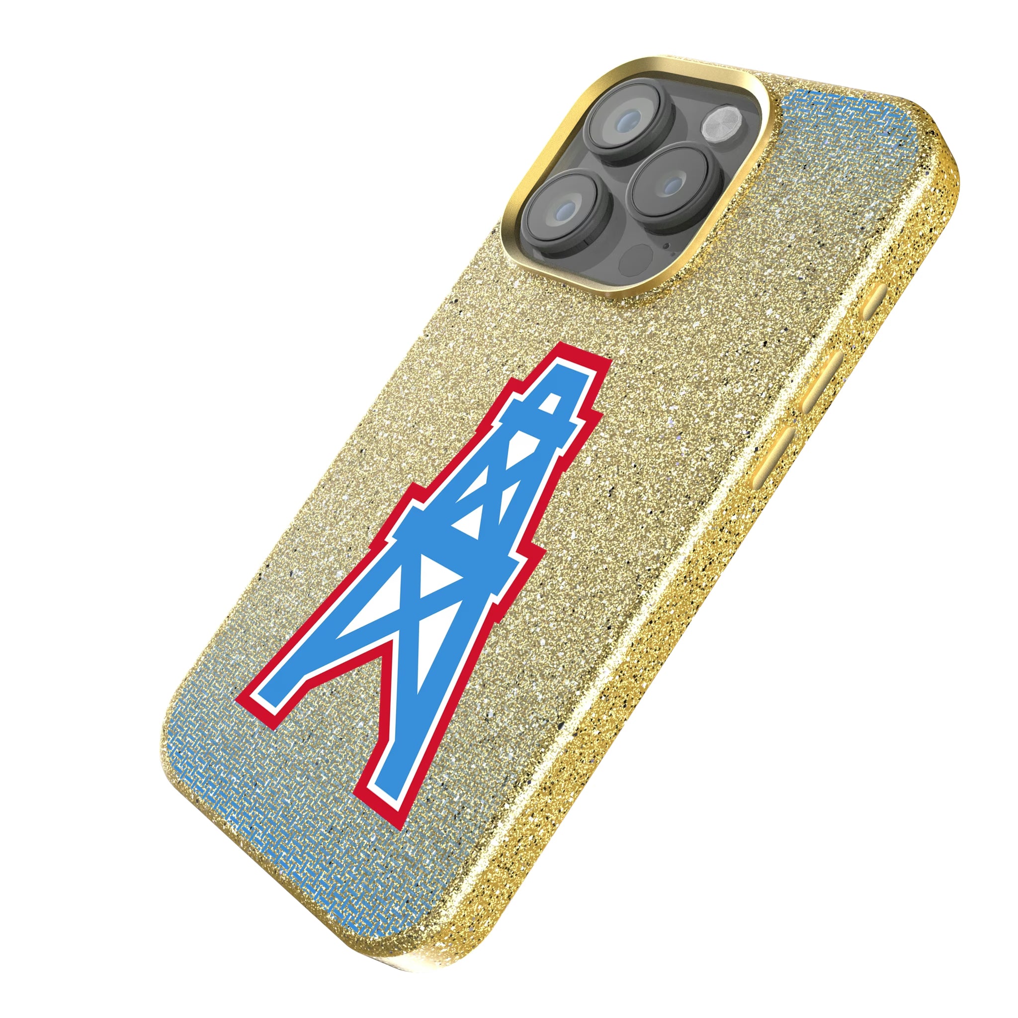 Houston Oilers Historic Collection Linen iPhone Bling Phone Case for Apple iPhone - Isometric View