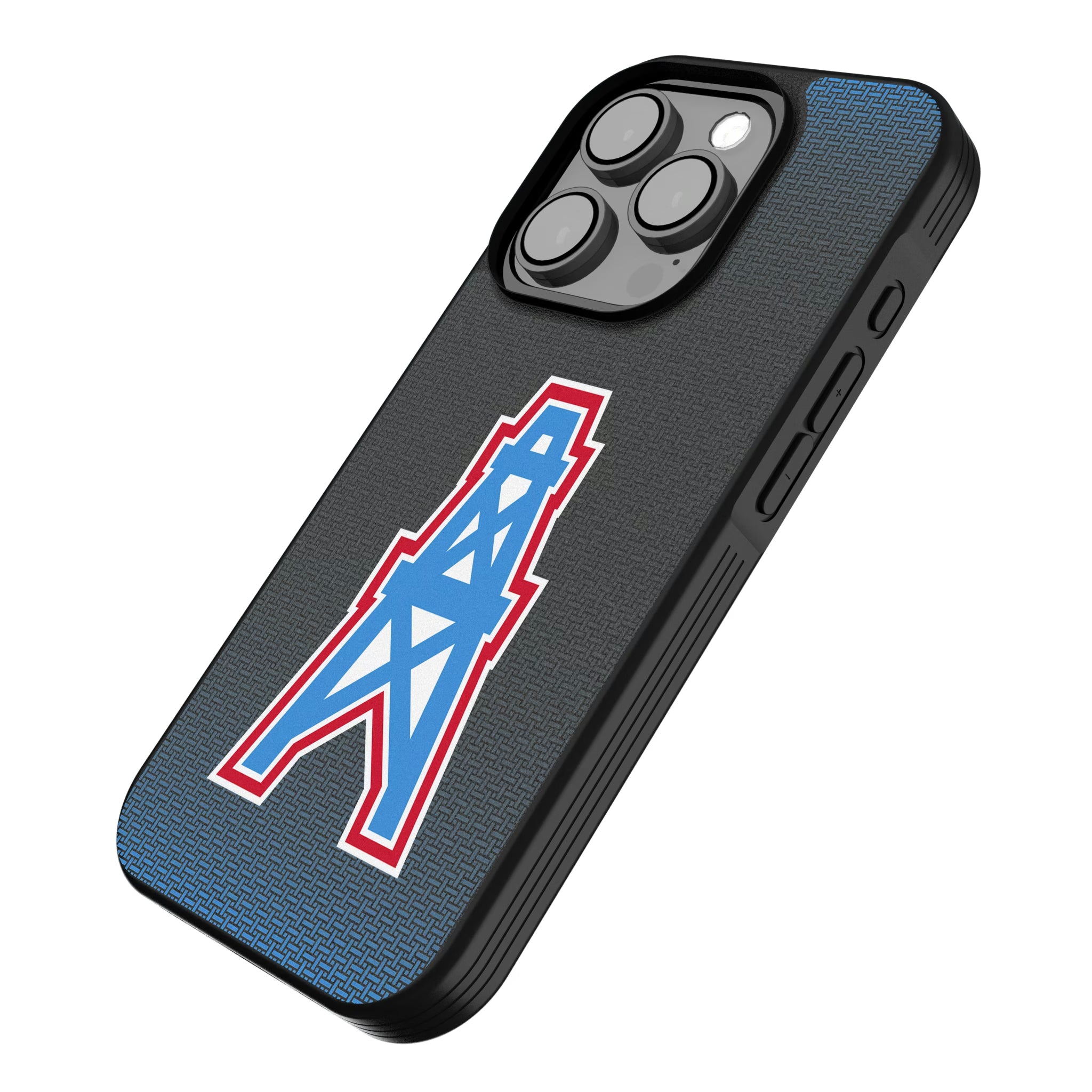 Houston Oilers Historic Collection Linen iPhone Bump Phone Case for Apple iPhone - Isometric View