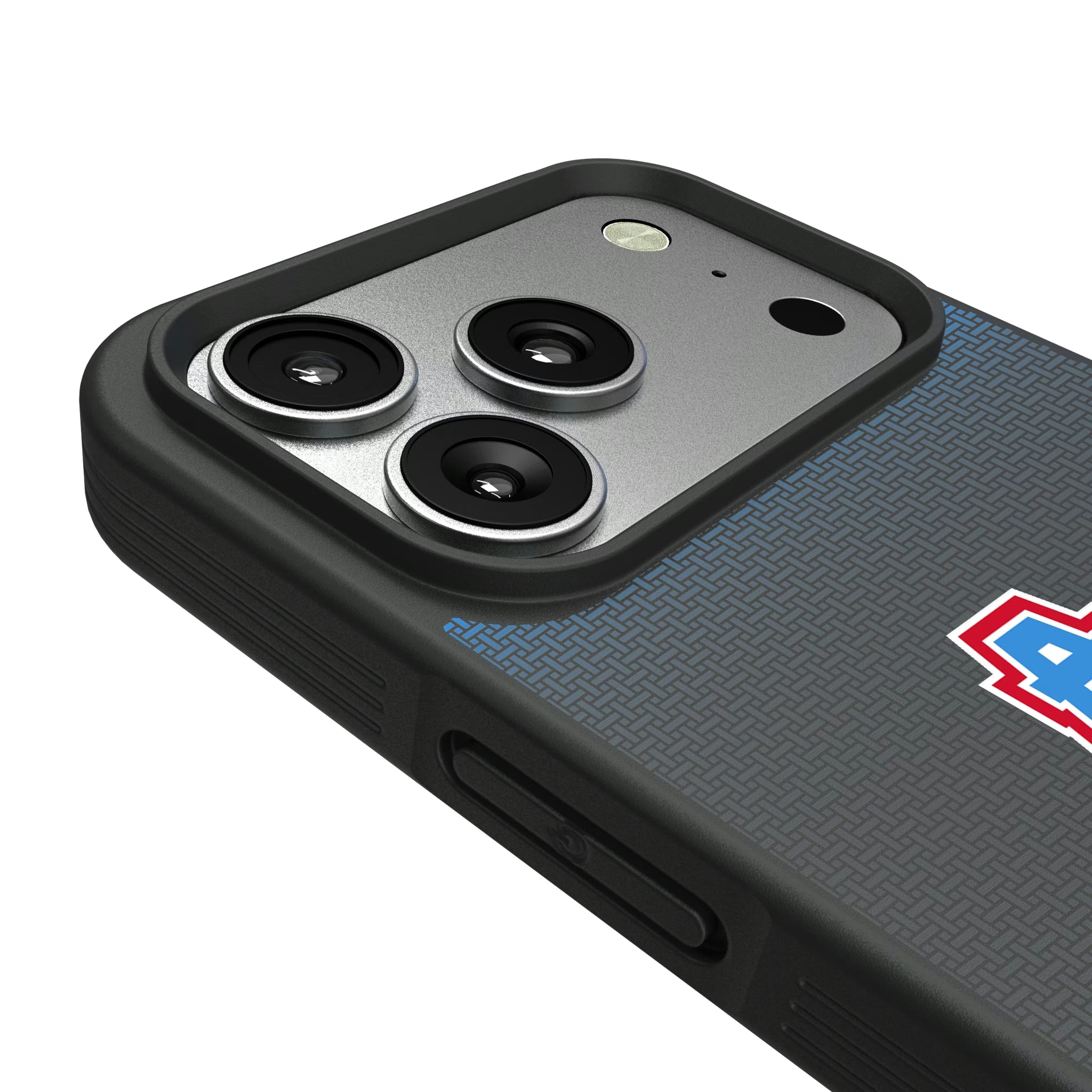 Houston Oilers Historic Collection Linen iPhone Bump Phone Case for Apple iPhone - Detail#Device_iPhone 17 Pro