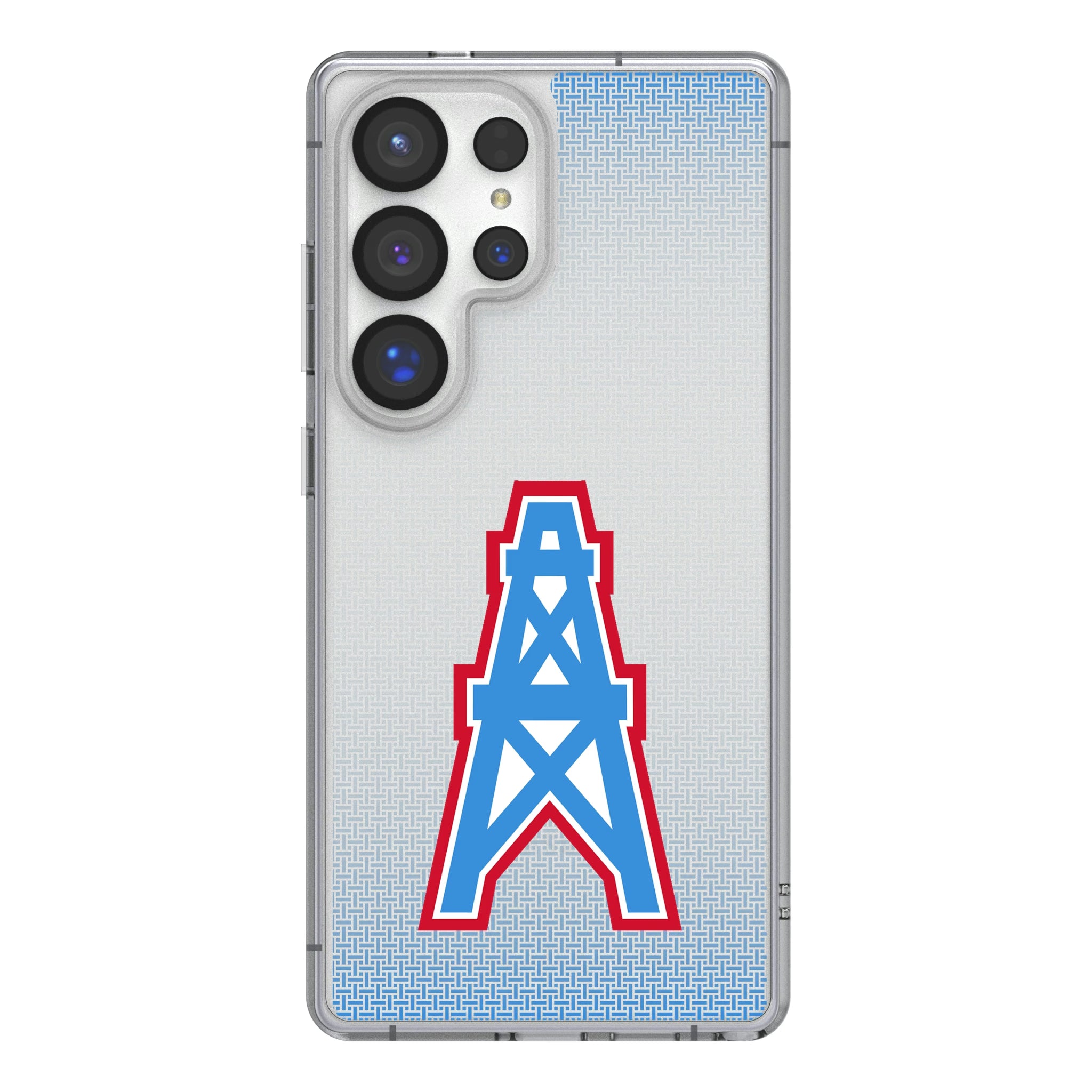 Houston Oilers Historic Collection Linen Galaxy Clear Phone Case for Samsung Galaxy