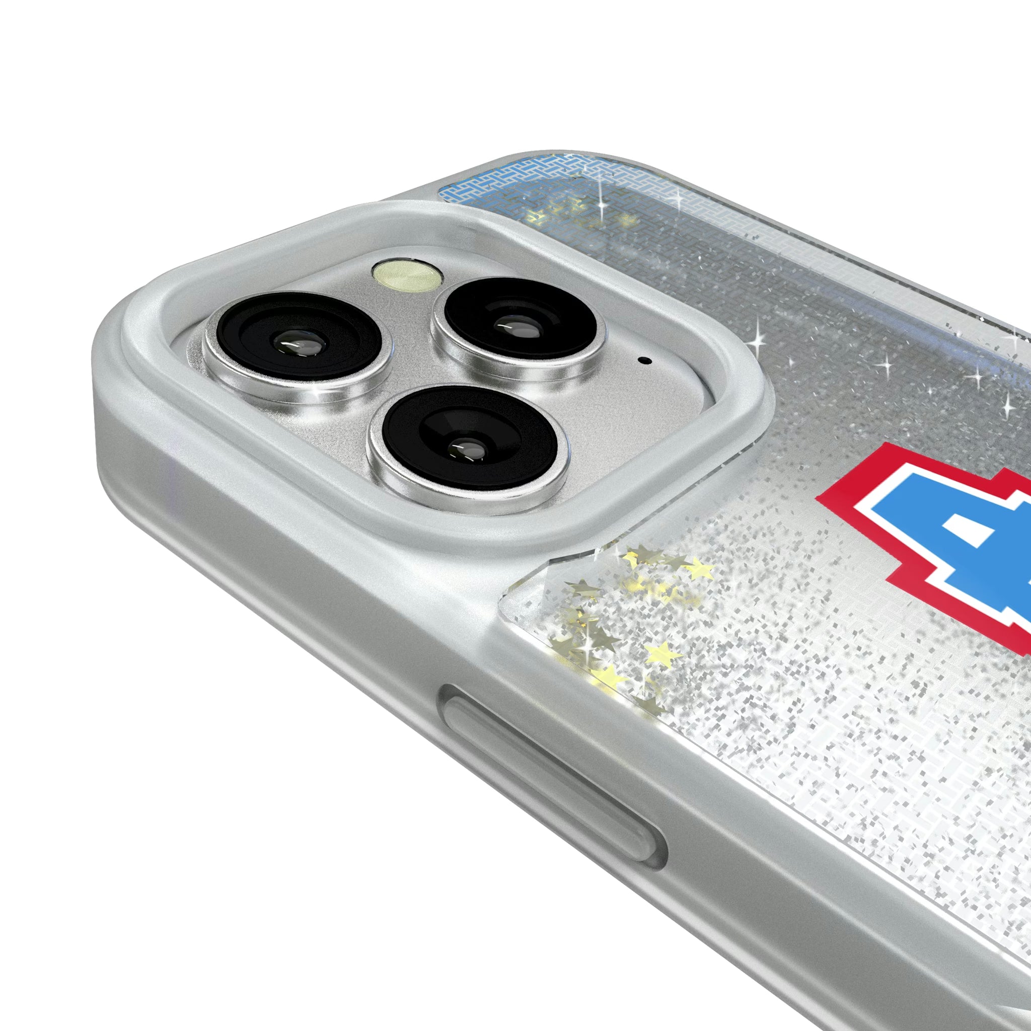 Houston Oilers Historic Collection Linen iPhone Glitter Phone Case for Apple iPhone - Detail#Device_iPhone 16 Pro
