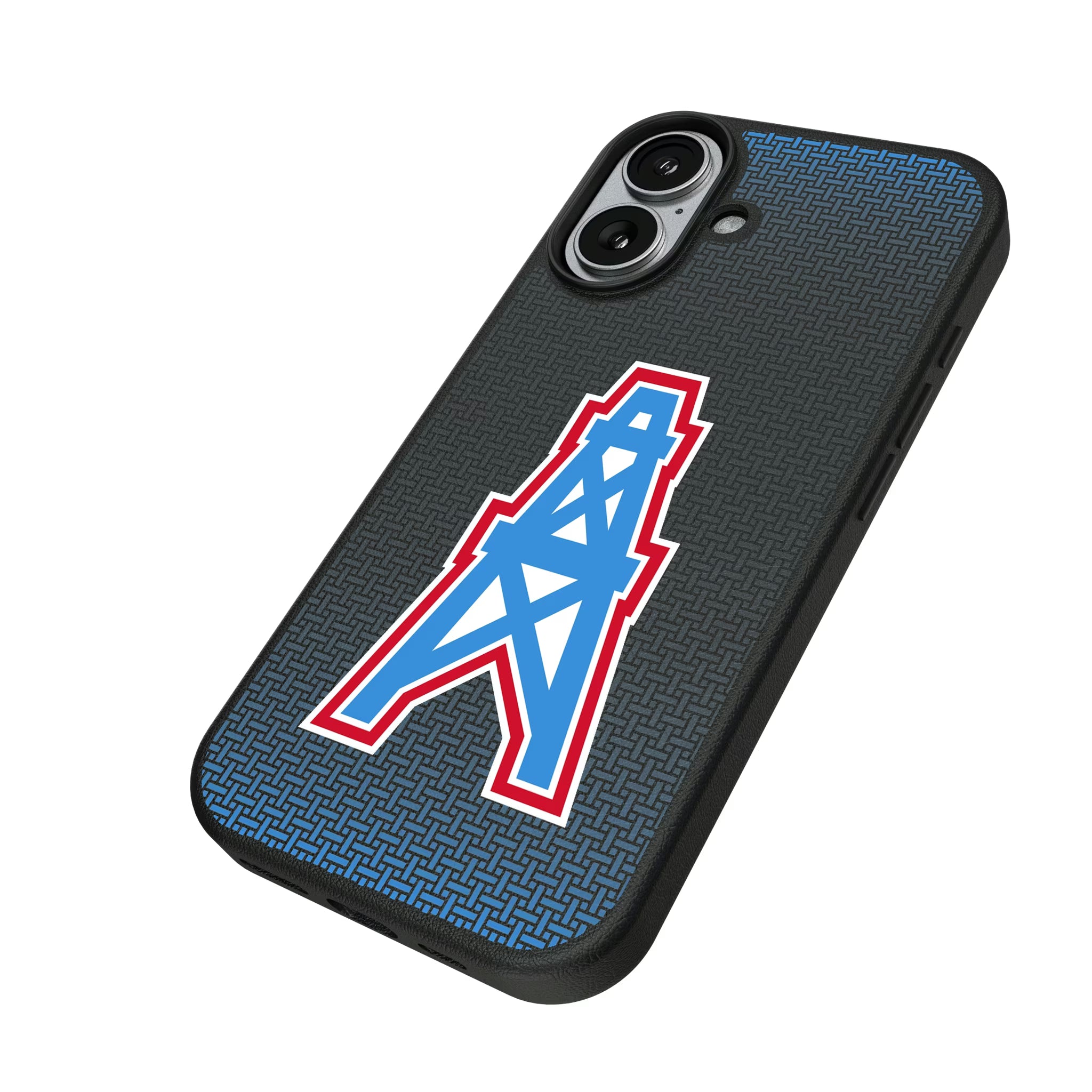 Houston Oilers Historic Collection Linen iPhone MagSafe Compatible Phone Case for Apple iPhone - Isometric View#Device_iPhone 17