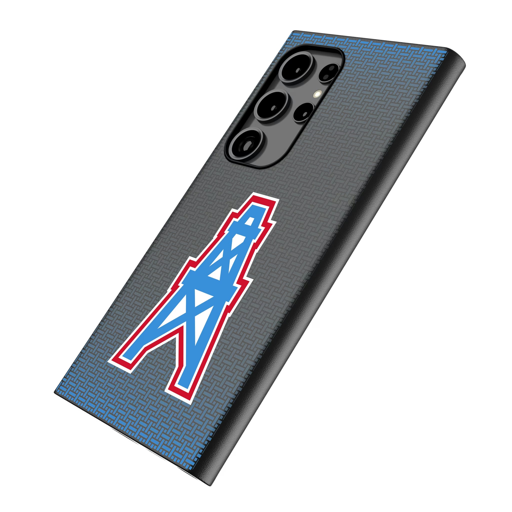 Houston Oilers Historic Collection Linen Galaxy MagSafe Compatible Phone Case for Samsung Galaxy - Isometric View