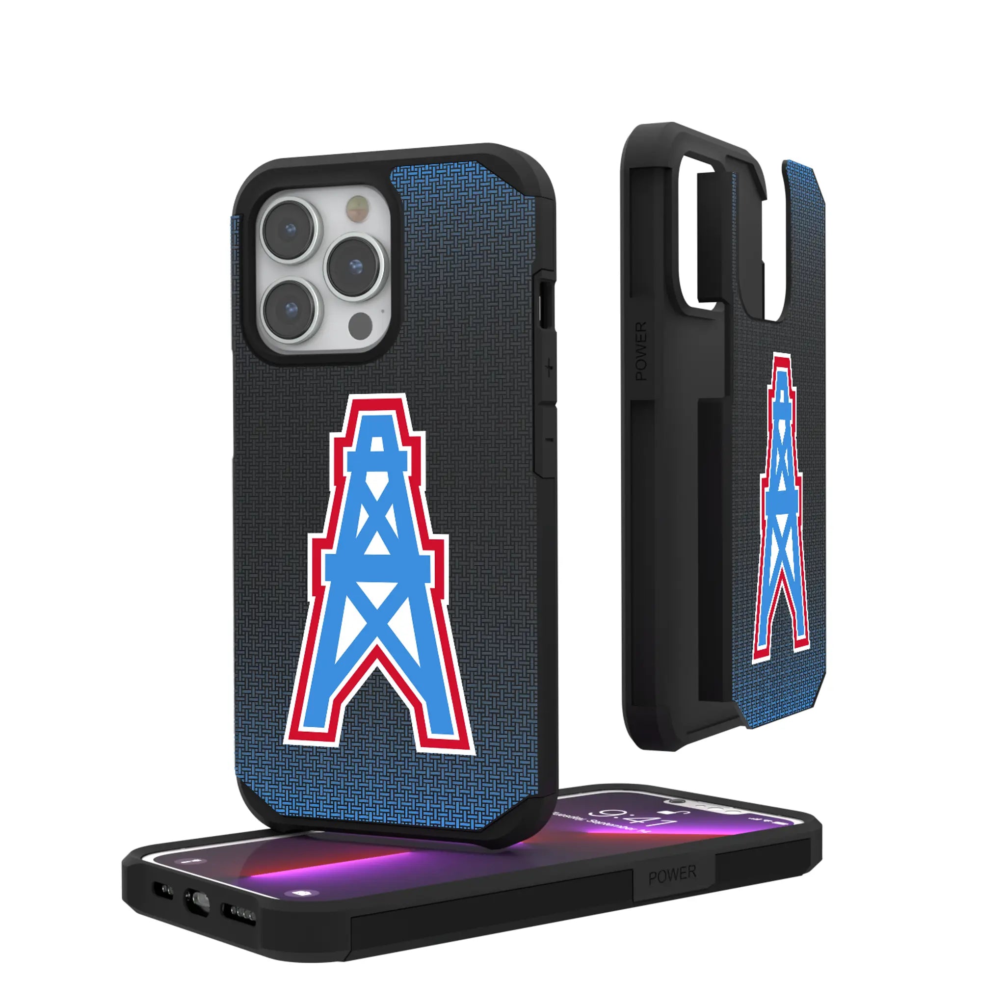 Houston Oilers Historic Collection Linen iPhone Rugged Phone Case for Apple iPhone