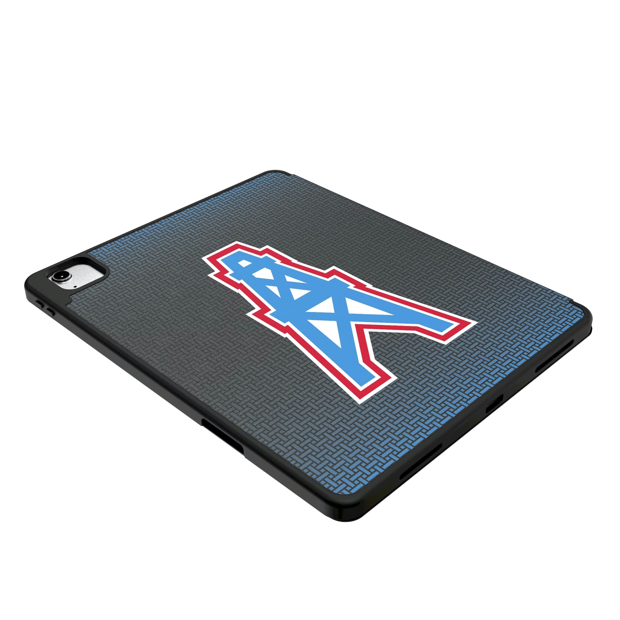 Houston Oilers Historic Collection Linen iPad Tablet Case for Apple iPad - Isometric View