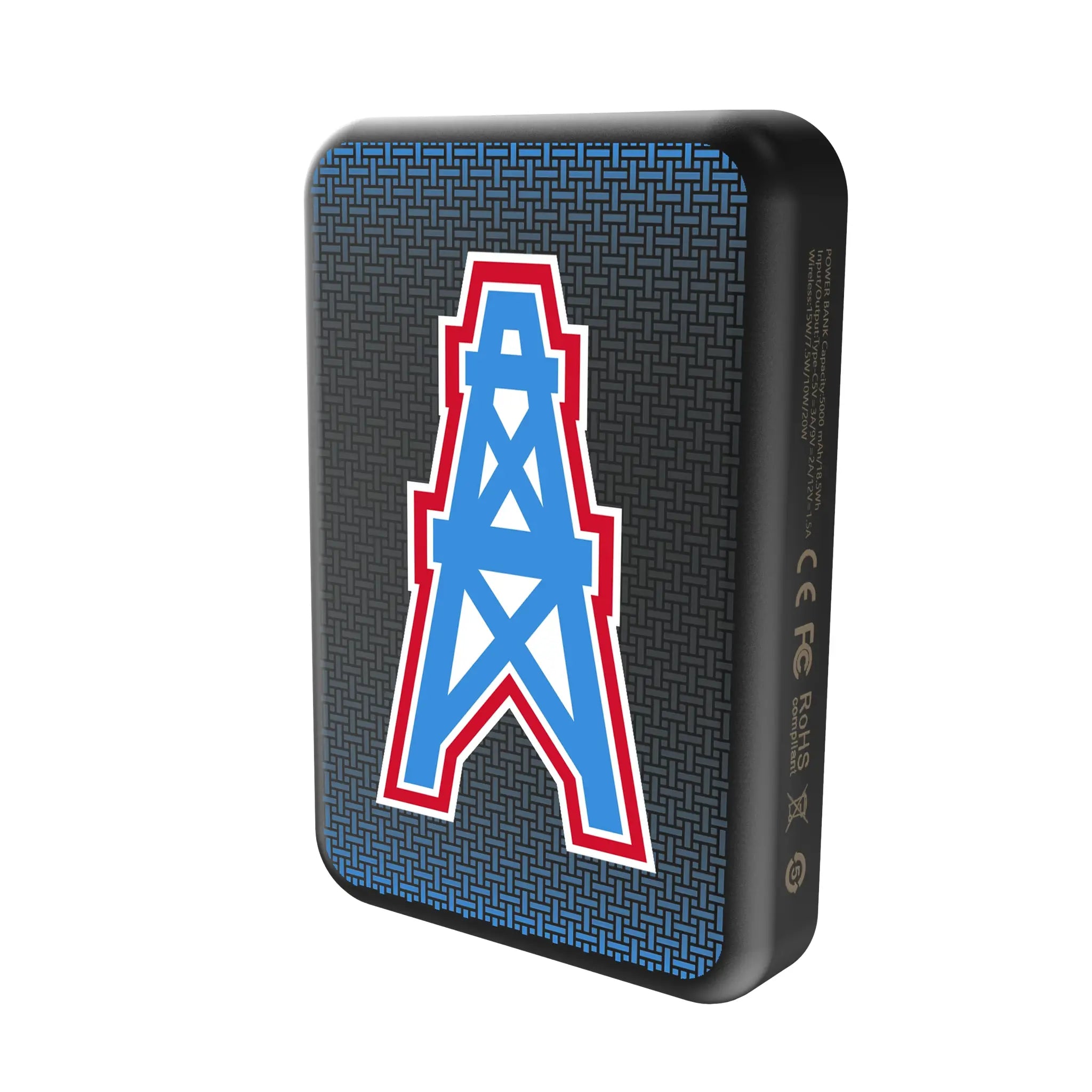 Houston Oilers Historic Collection Linen Wireless Mag Power Bank