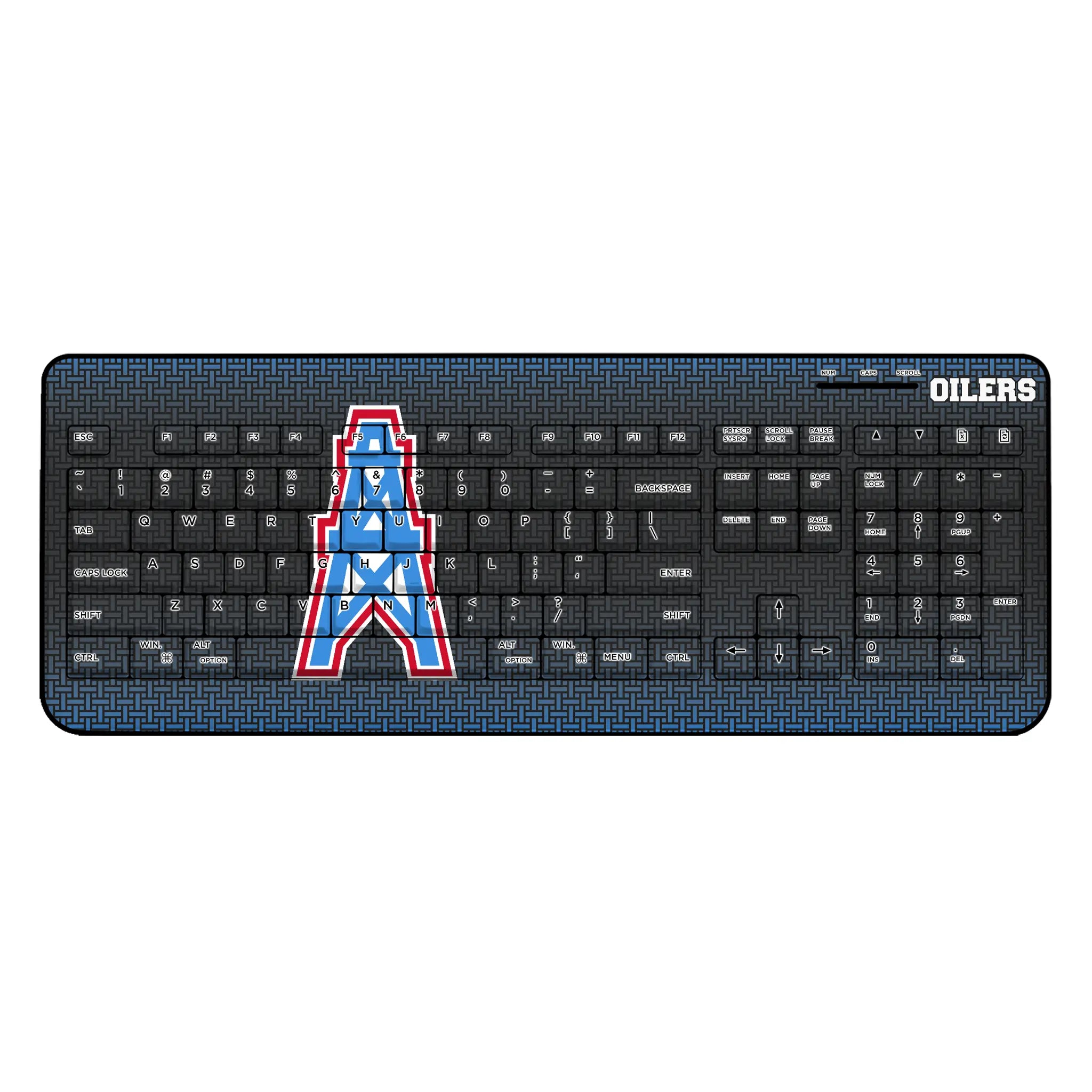 Houston Oilers Historic Collection Linen Wireless USB Keyboard