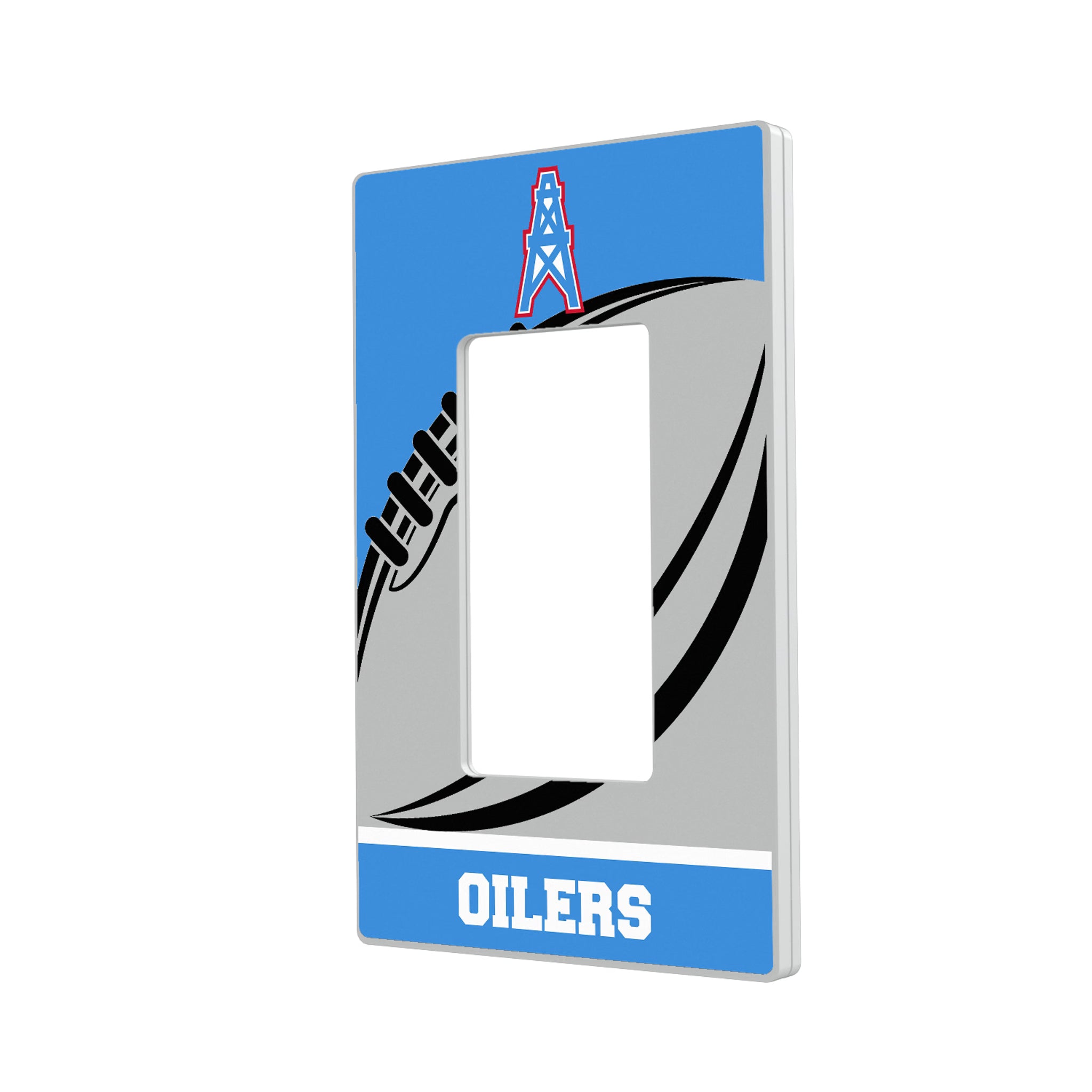 Houston Oilers Historic Collection Passtime Hidden-Screw Light Switch Plate#Style_Single Rocker