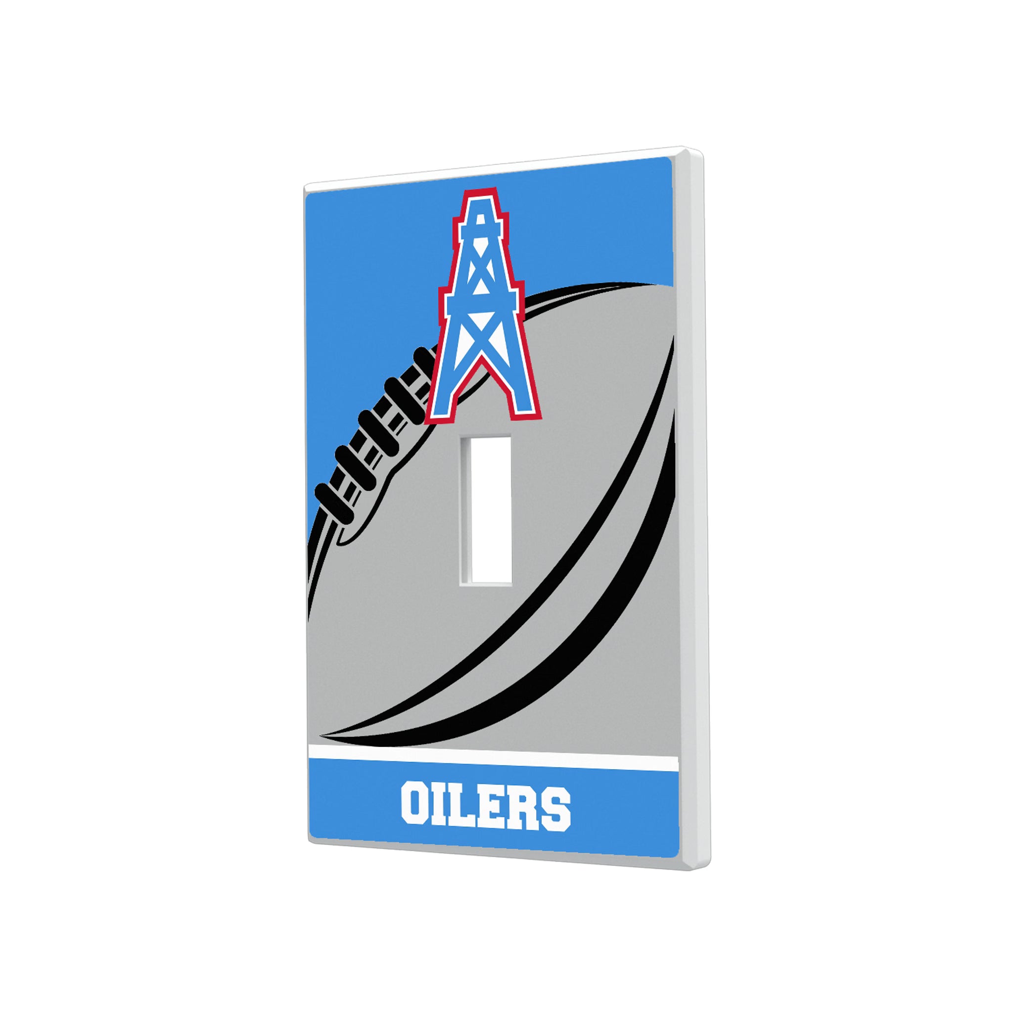 Houston Oilers Historic Collection Passtime Hidden-Screw Light Switch Plate#Style_Single Toggle