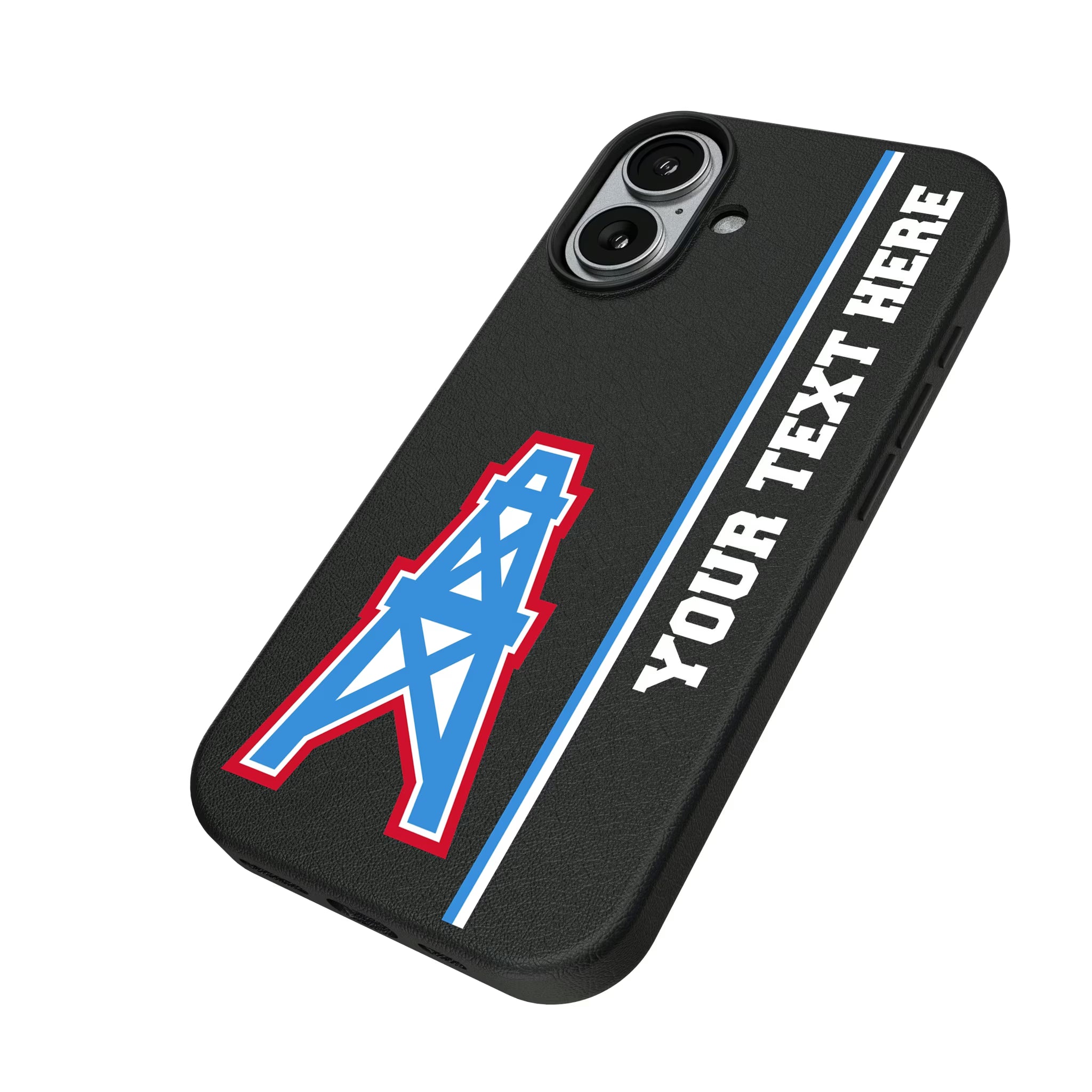 Houston Oilers Historic Collection Personalized Sidebard iPhone MagSafe Compatible Phone Case for Apple iPhone - Isometric View#Device_iPhone 17