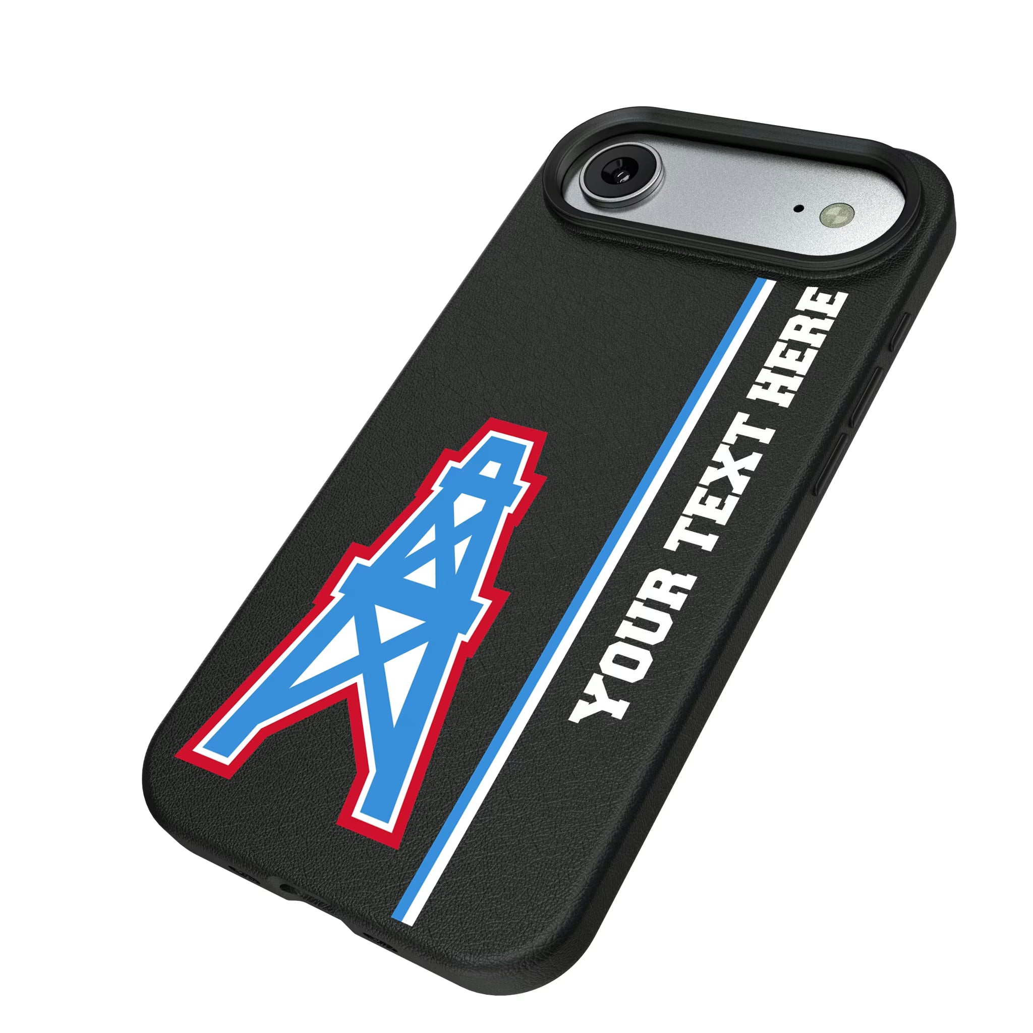 Houston Oilers Historic Collection Personalized Sidebard iPhone MagSafe Compatible Phone Case for Apple iPhone - Isometric View#Device_iPhone Air