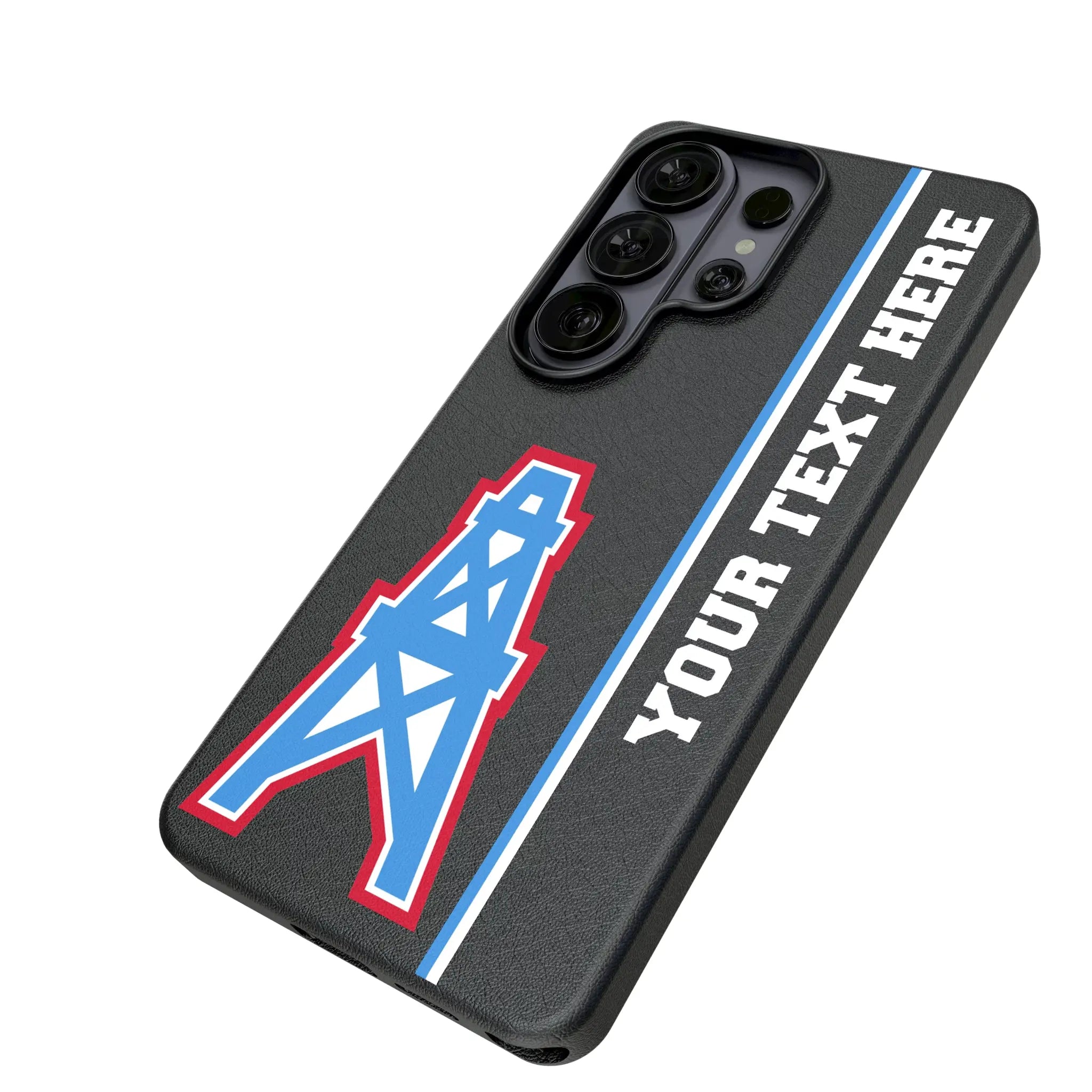 Houston Oilers Historic Collection Personalized Sidebard Galaxy MagSafe Compatible Phone Case for Samsung Galaxy - Isometric View#Device_Galaxy S26 Ultra
