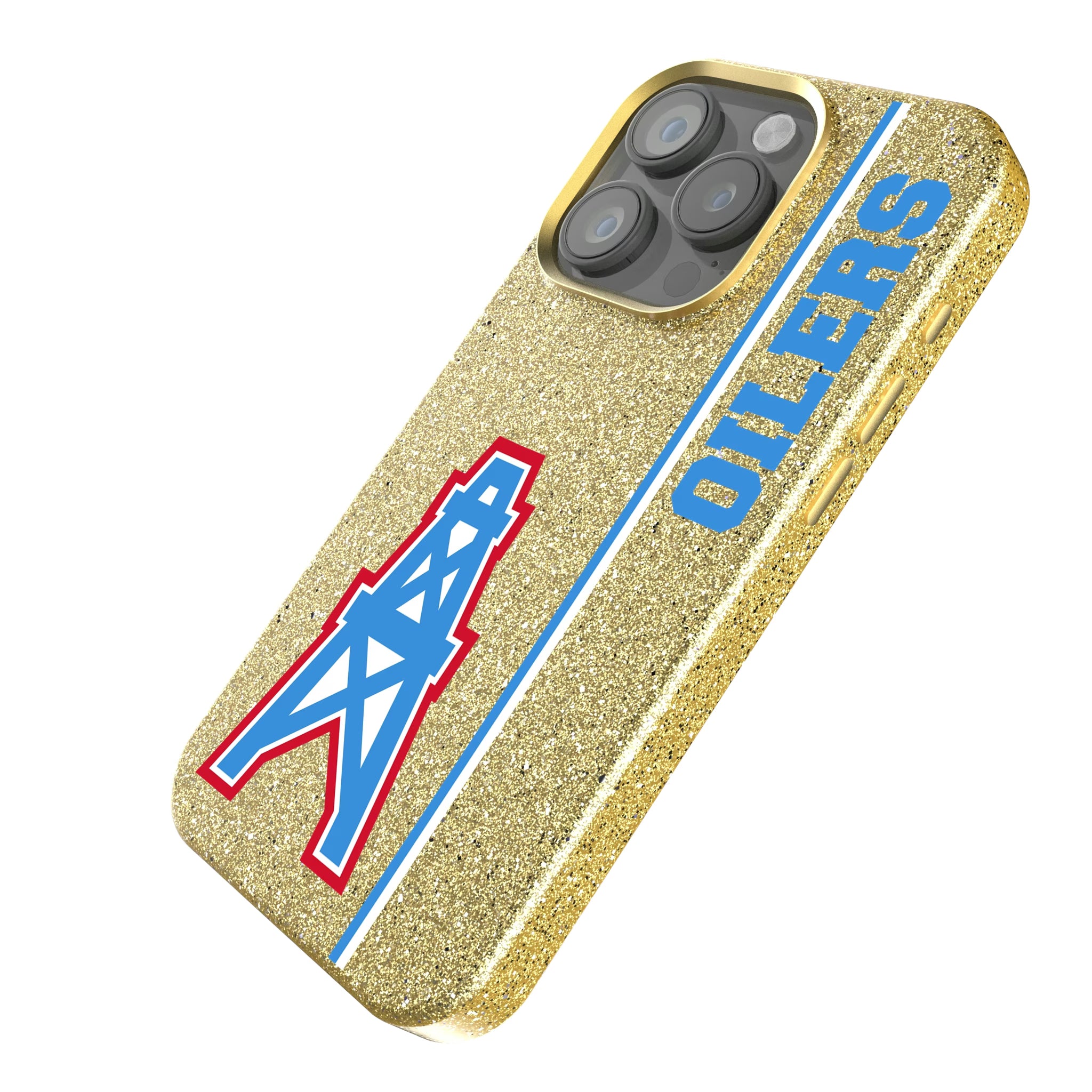Houston Oilers Historic Collection Sidebar iPhone Bling Phone Case for Apple iPhone - Isometric View