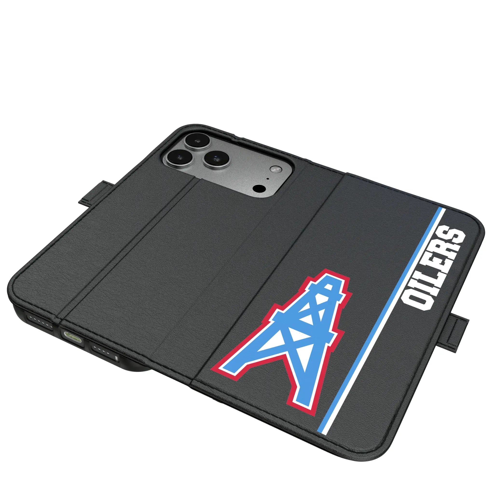 Houston Oilers Historic Collection Sidebar iPhone Folio Phone Case for Apple iPhone#Device_iPhone 17 Pro Max