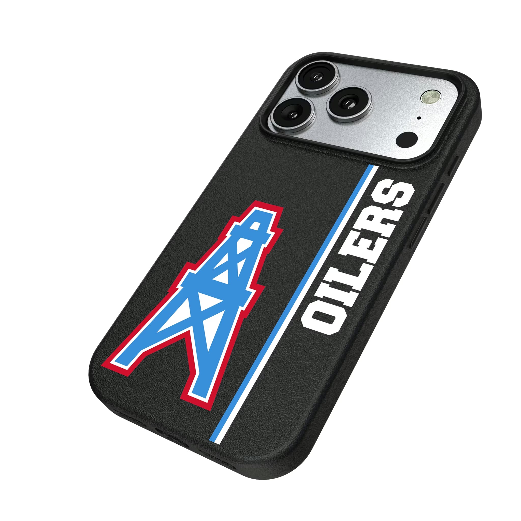 Houston Oilers Historic Collection Sidebar iPhone MagSafe Compatible Phone Case for Apple iPhone - Isometric View#Device_iPhone 17 Pro