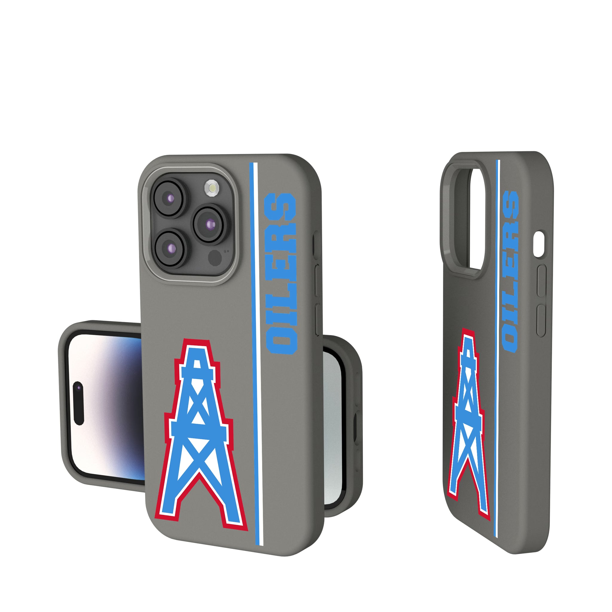 Houston Oilers Historic Collection Sidebar iPhone Soft Touch Phone Case for Apple iPhone