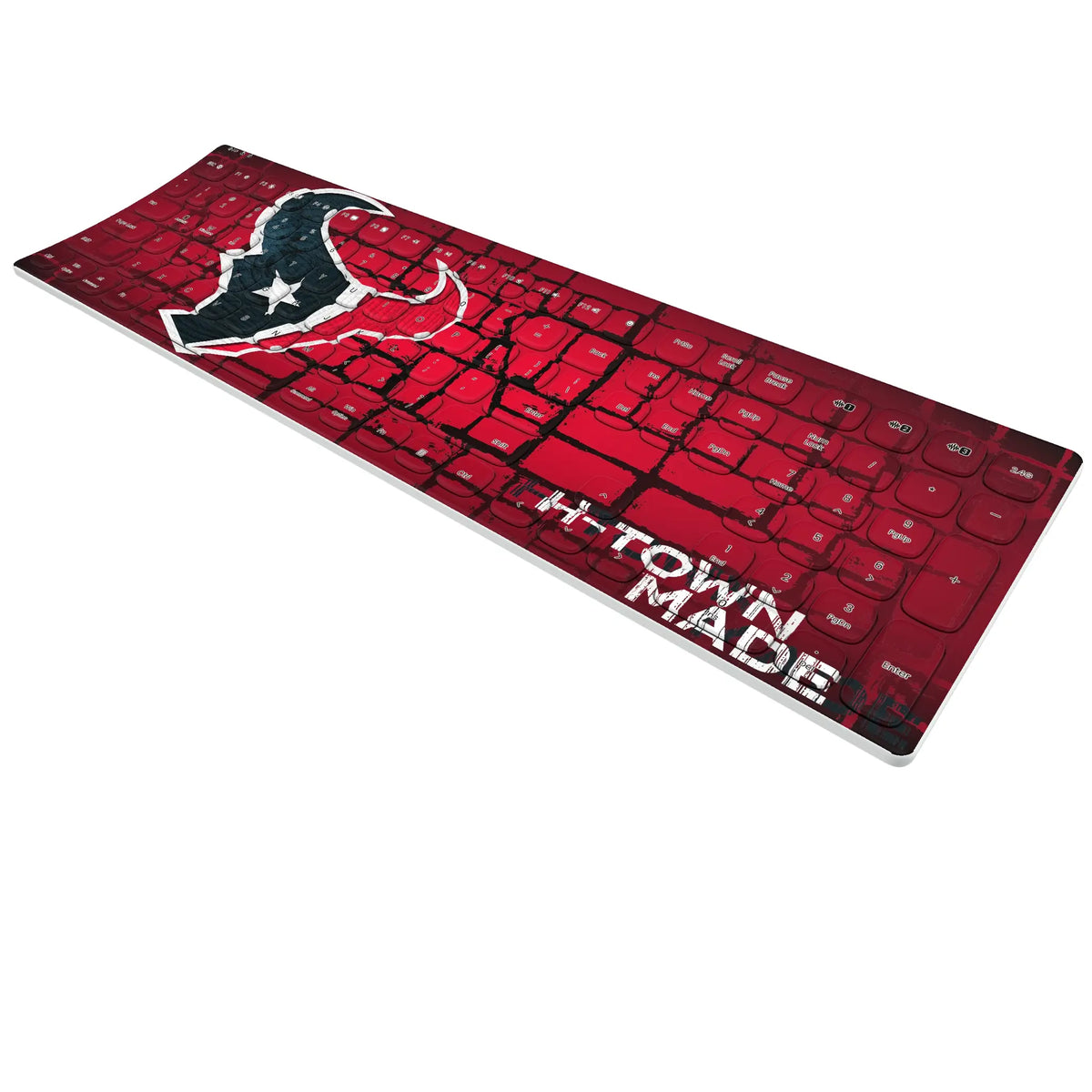 Houston Texans Brick KKB605 Curved Wireless Keyboard - Isometric View