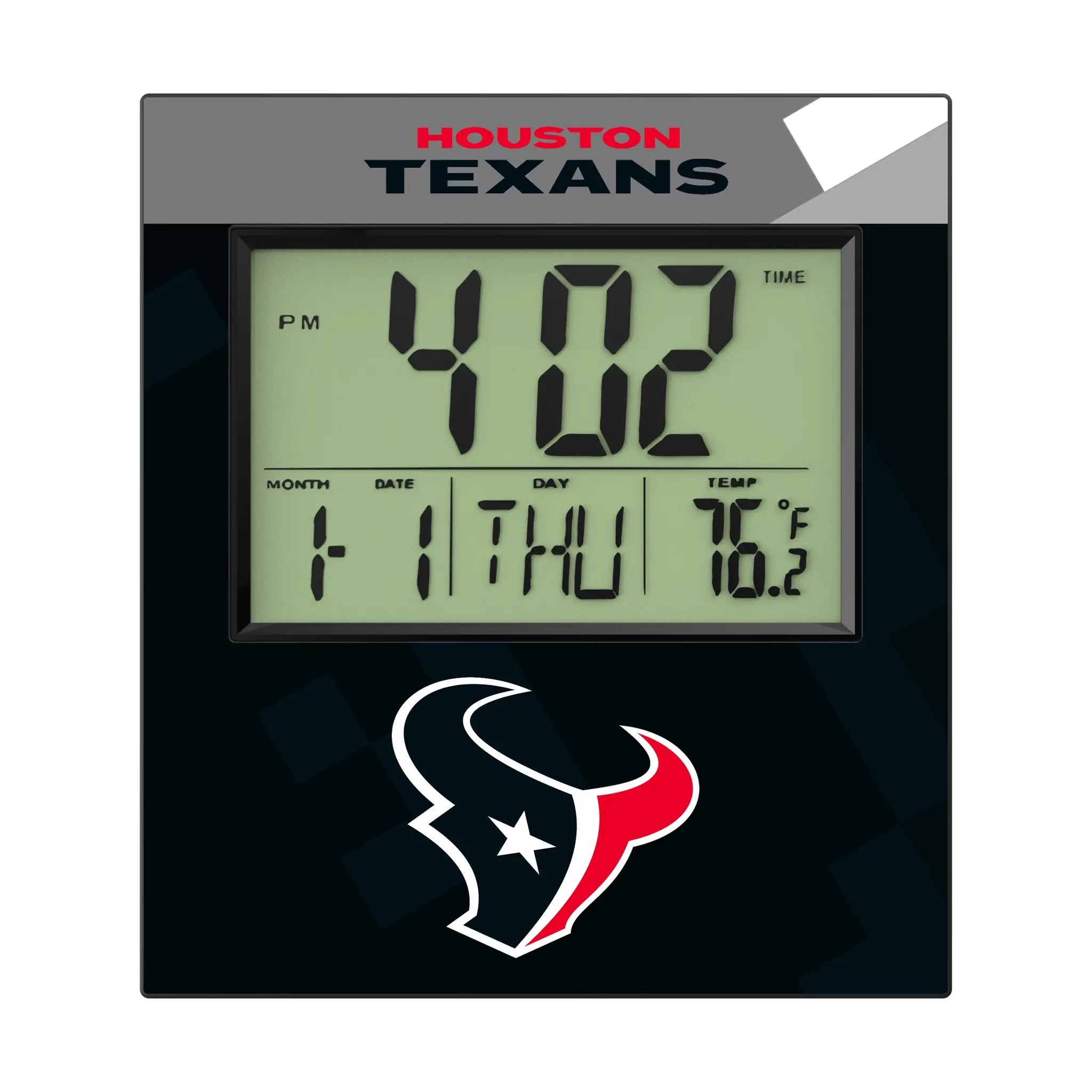Houston Texans Color Block Wall Clock