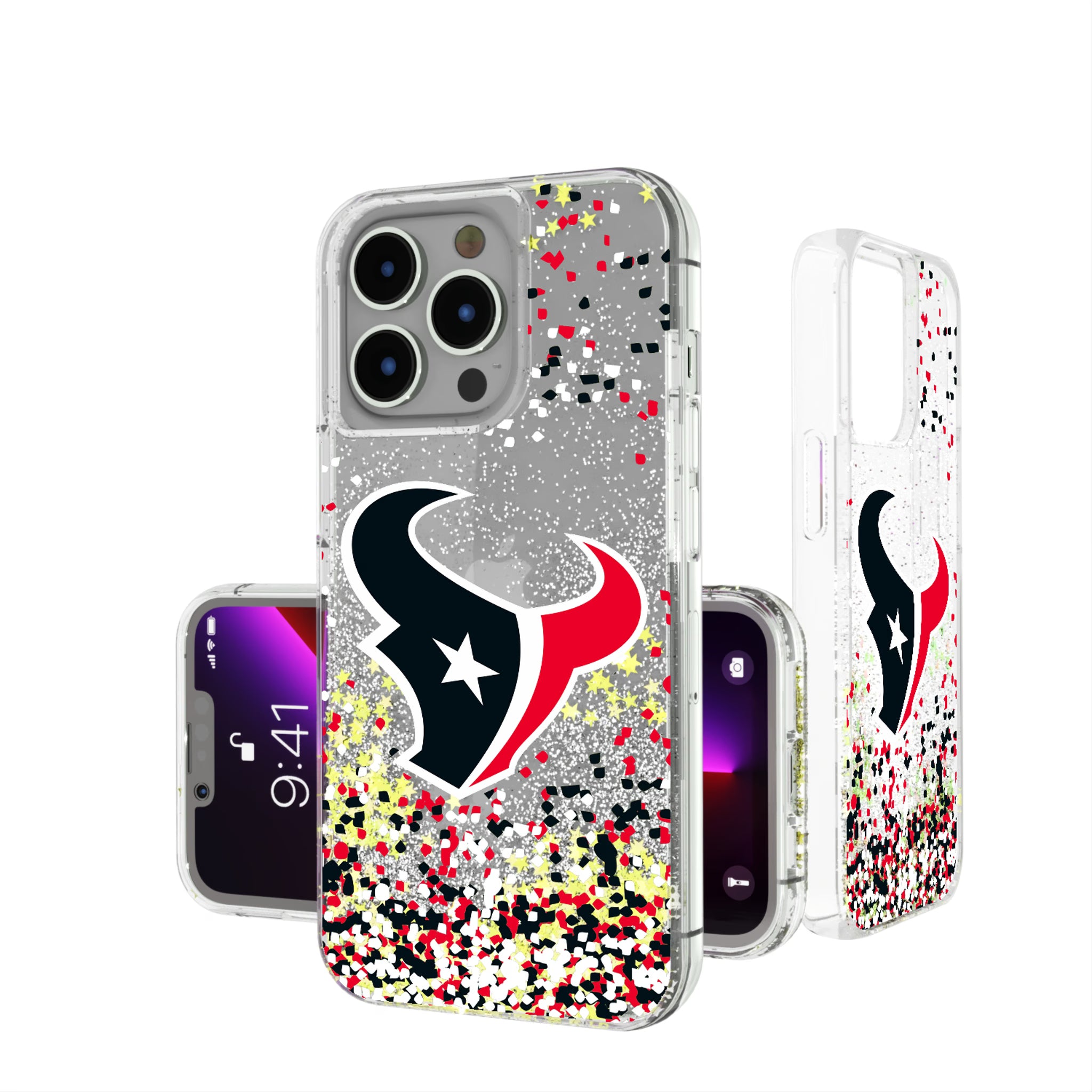 Houston Texans Confetti iPhone Glitter Phone Case for Apple iPhone