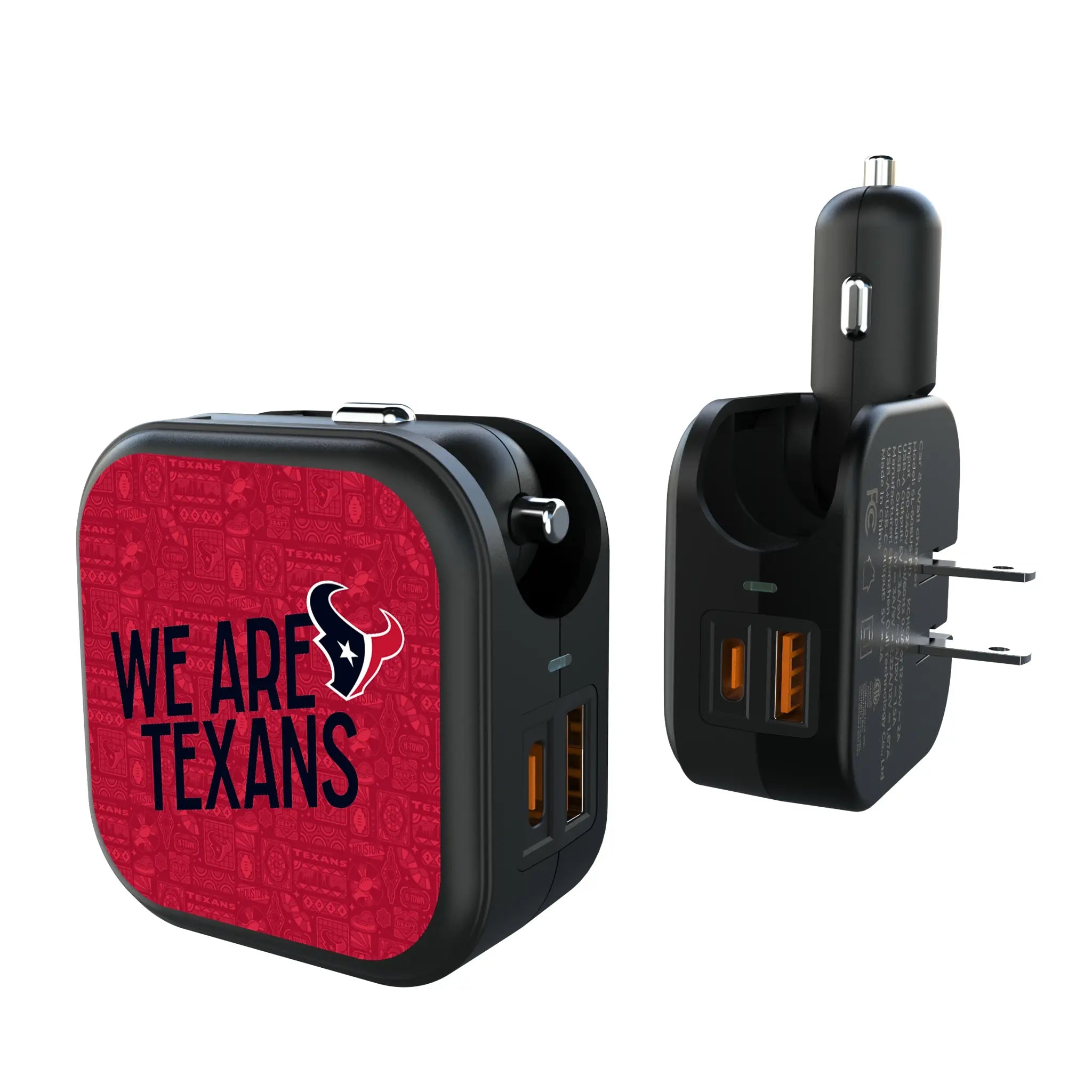 Houston Texans Deco 2 in 1 USB A/C Charger