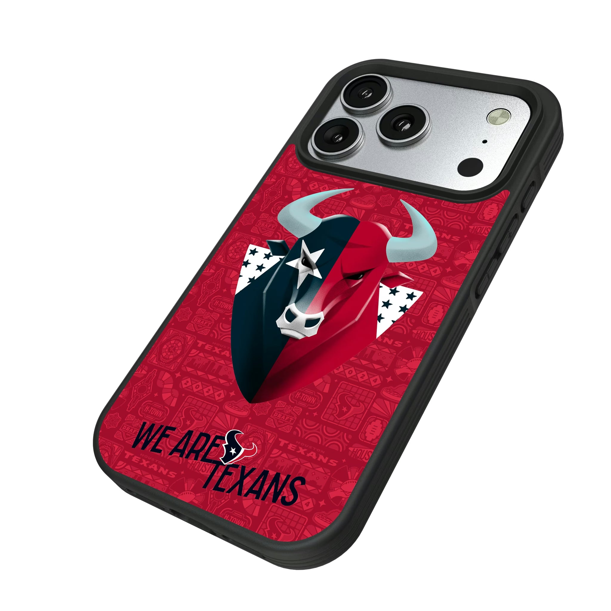 Houston Texans Deco iPhone Bump Phone Case for Apple iPhone - Isometric View#Device_iPhone 17 Pro