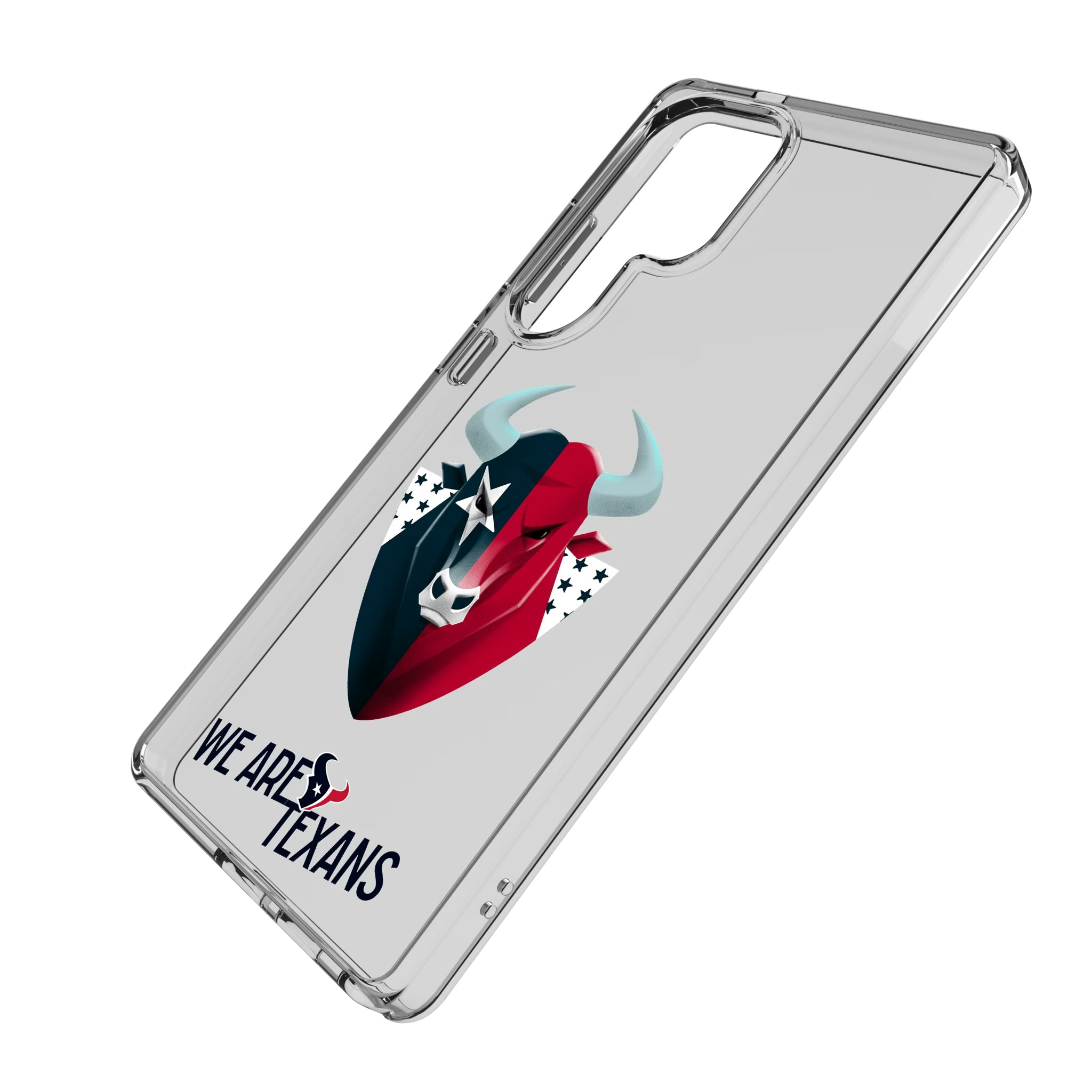 Houston Texans Deco Galaxy Clear Phone Case for Samsung Galaxy - Isometric View