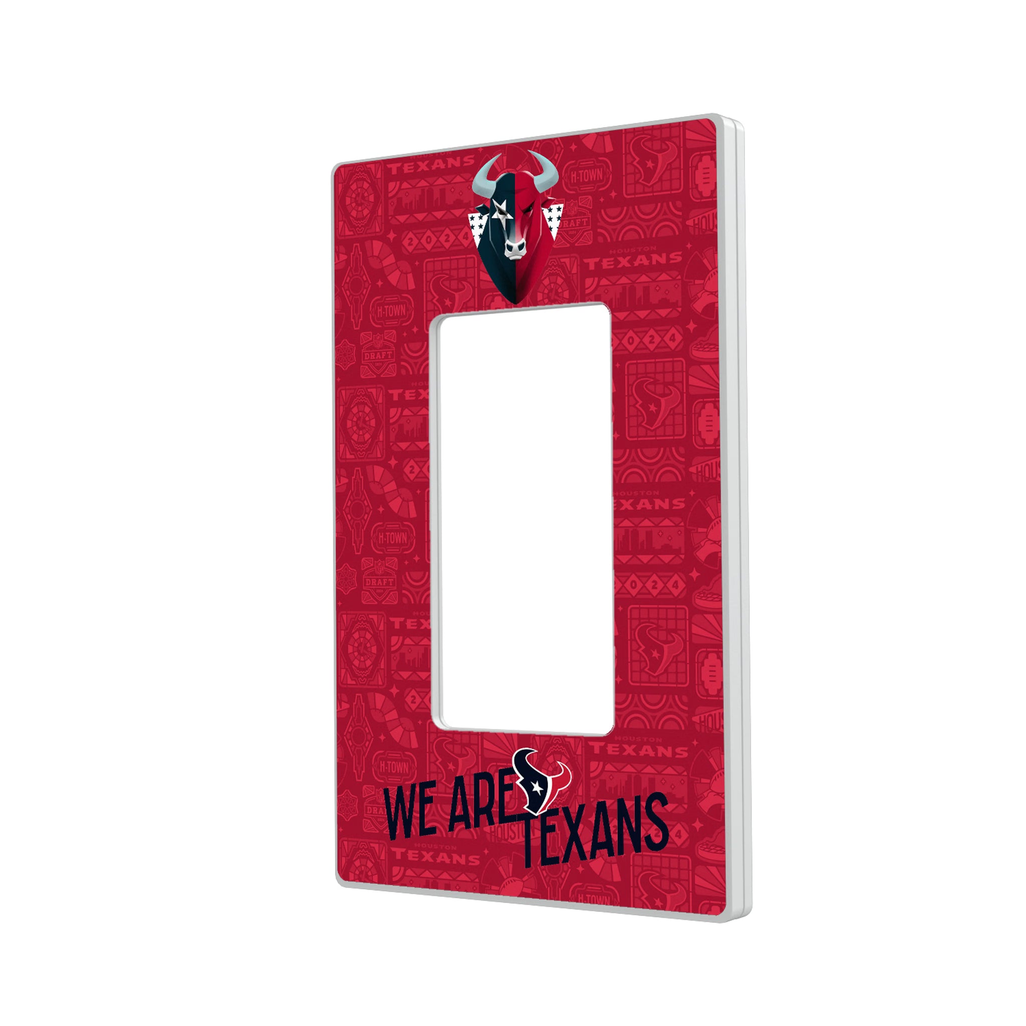 Houston Texans Deco Hidden-Screw Light Switch Plate#Style_Single Rocker