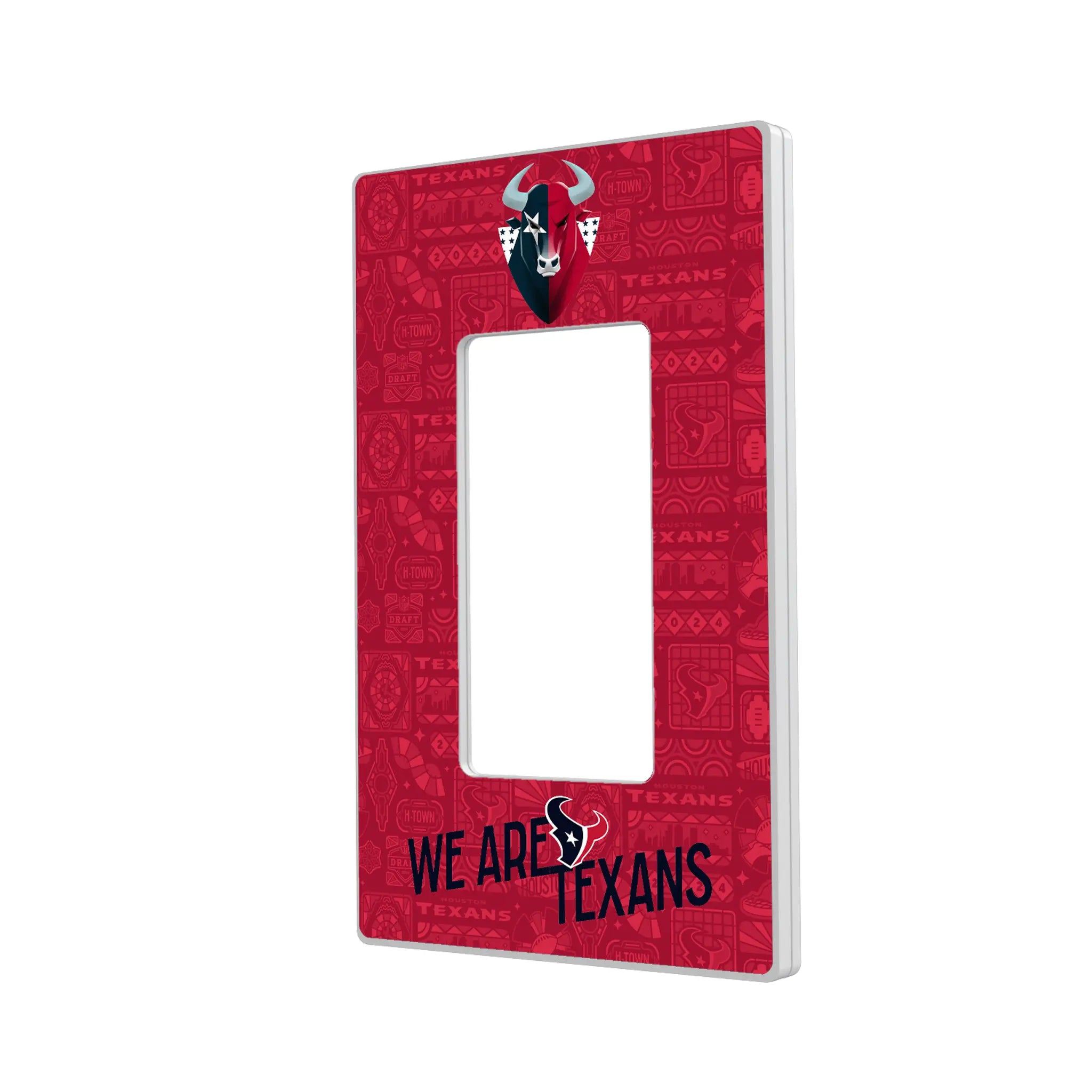 Houston Texans Deco Hidden-Screw Light Switch Plate#Style_Single Rocker