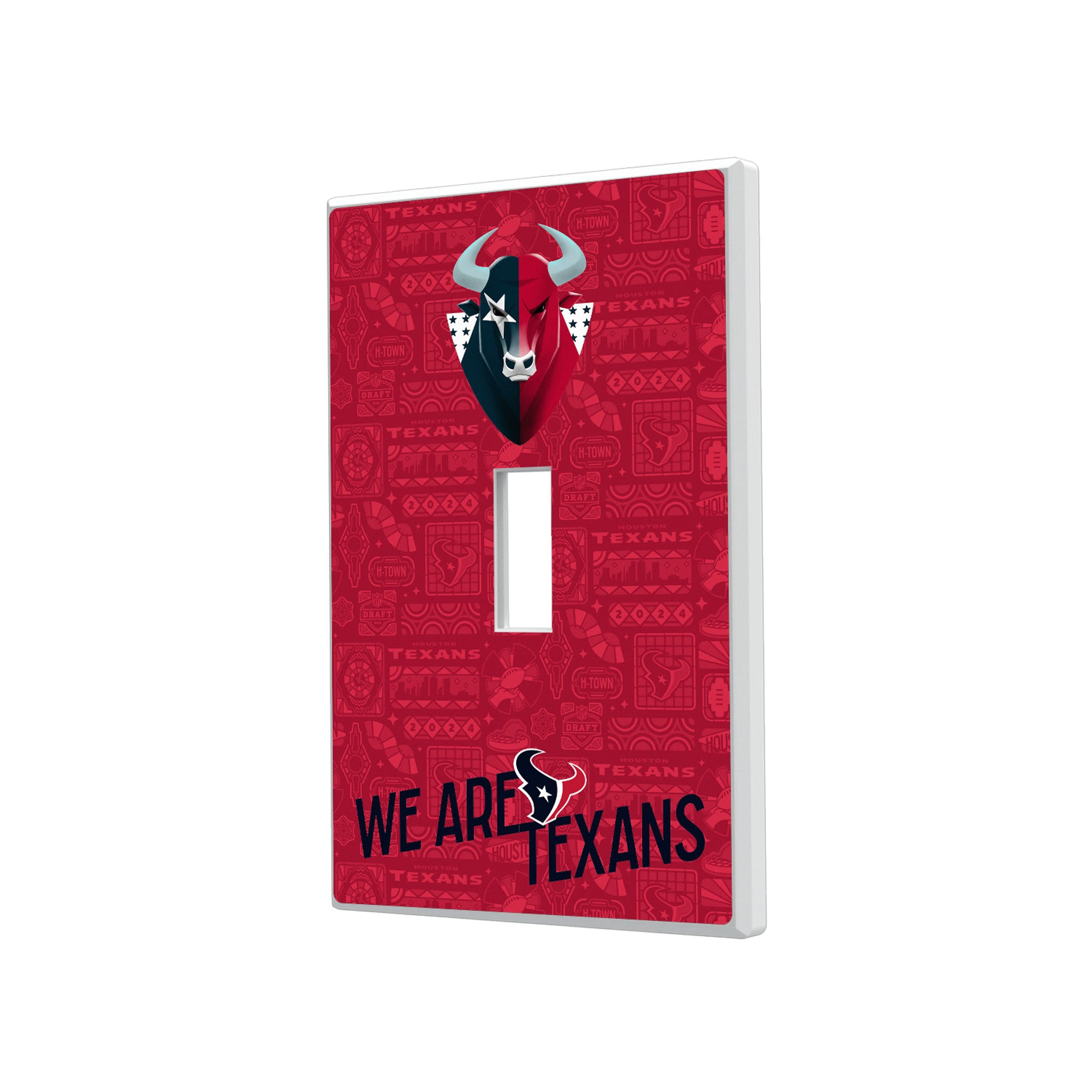 Houston Texans Deco Hidden-Screw Light Switch Plate#Style_Single Toggle