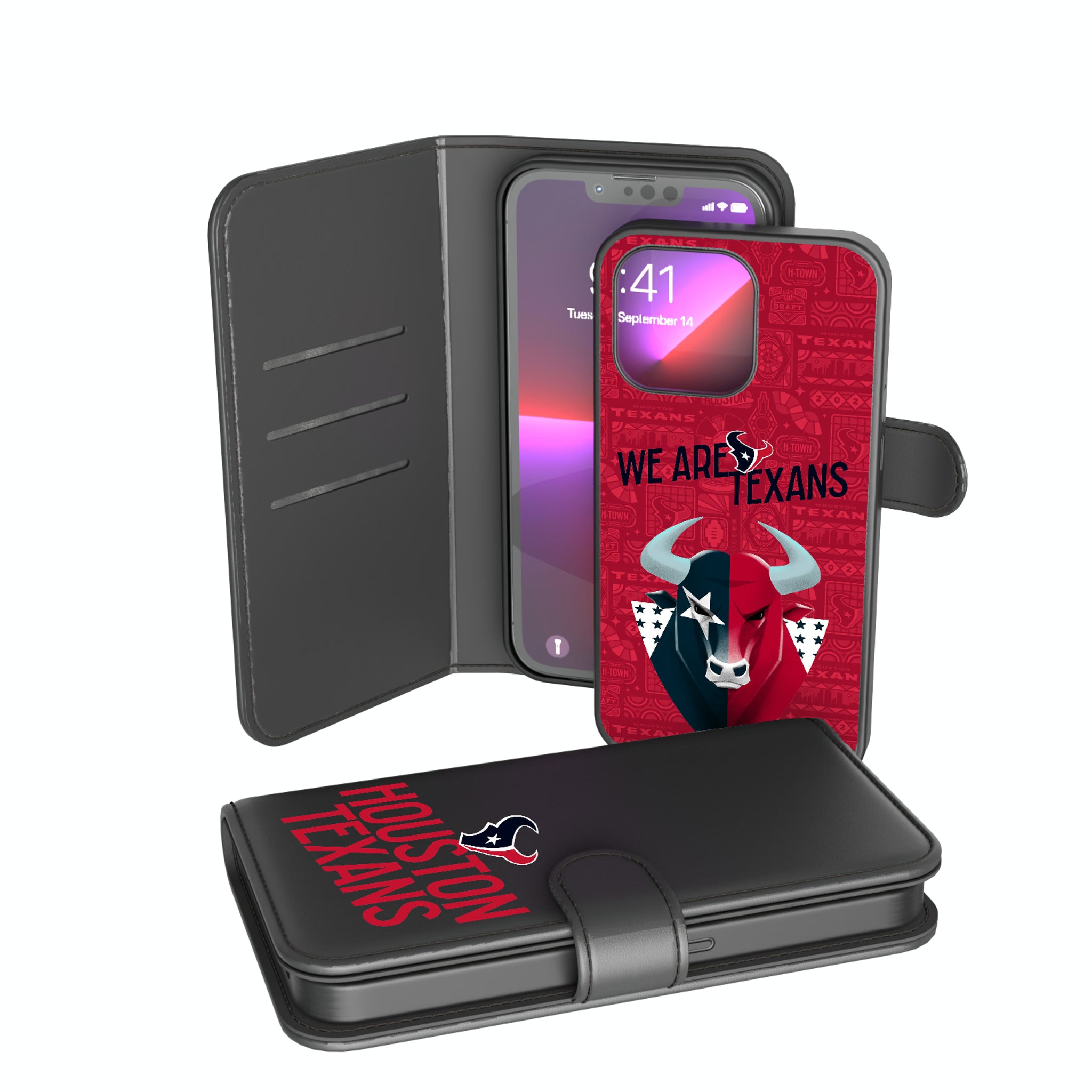 Houston Texans Deco iPhone Wallet Phone Case for Apple iPhone