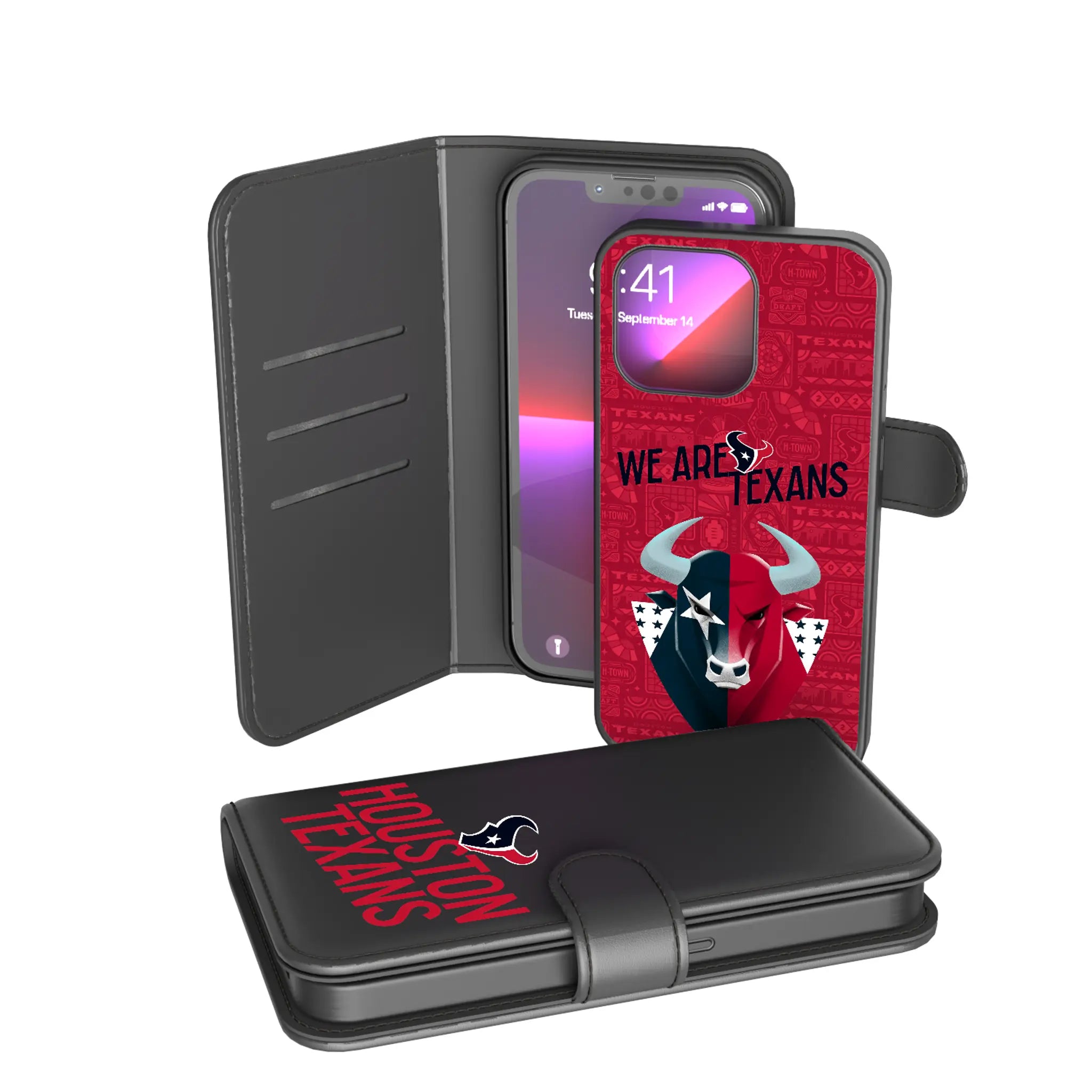 Houston Texans Deco iPhone Wallet Phone Case for Apple iPhone