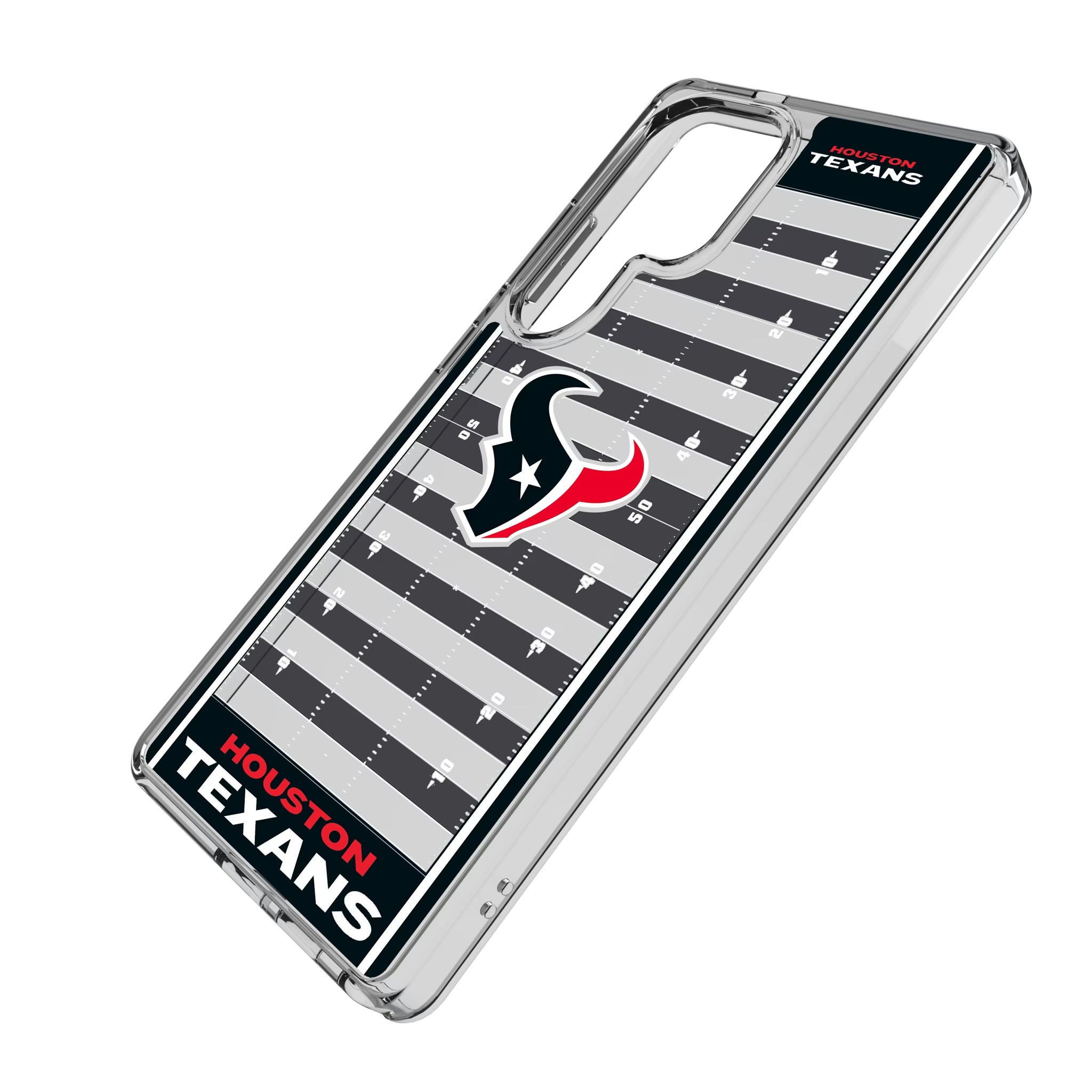 Houston Texans Field Galaxy Clear Phone Case for Samsung Galaxy - Isometric View