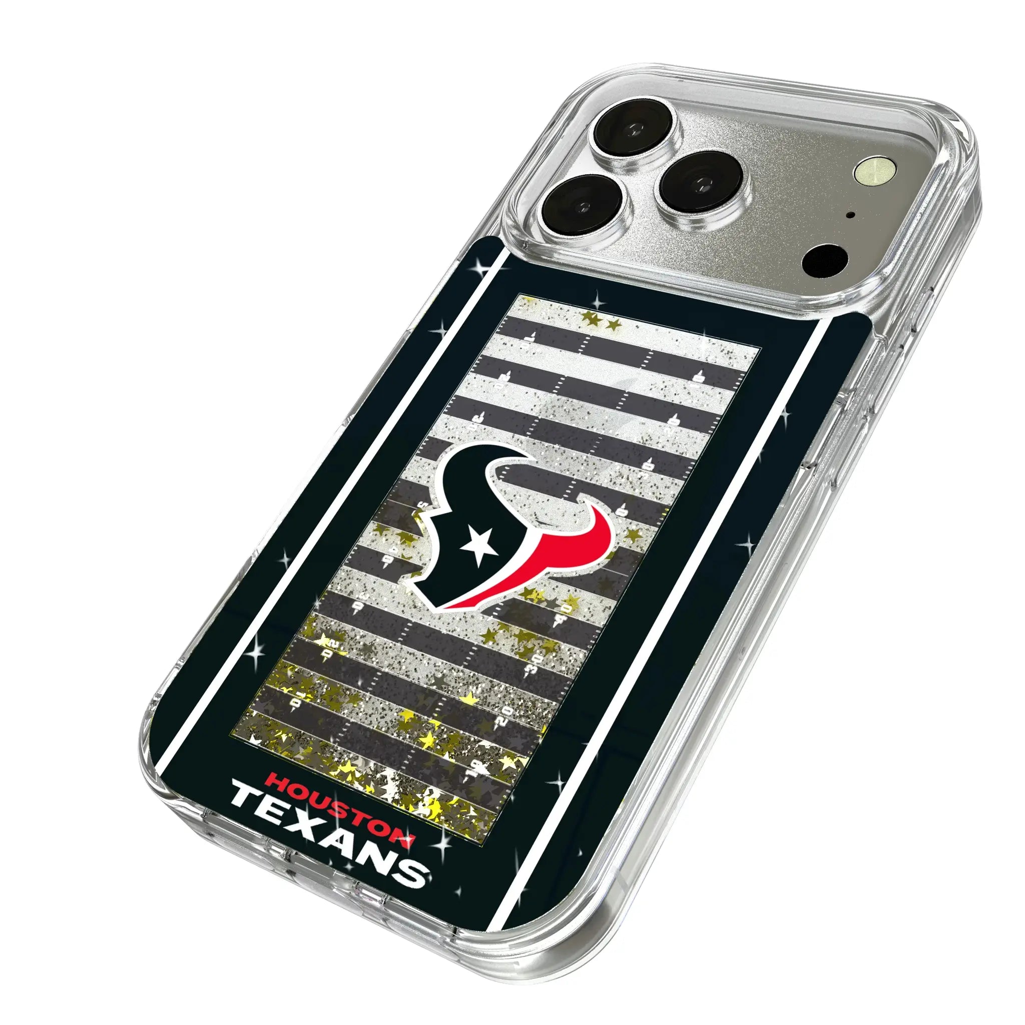 Houston Texans Field iPhone Glitter Phone Case for Apple iPhone - Isometric View
