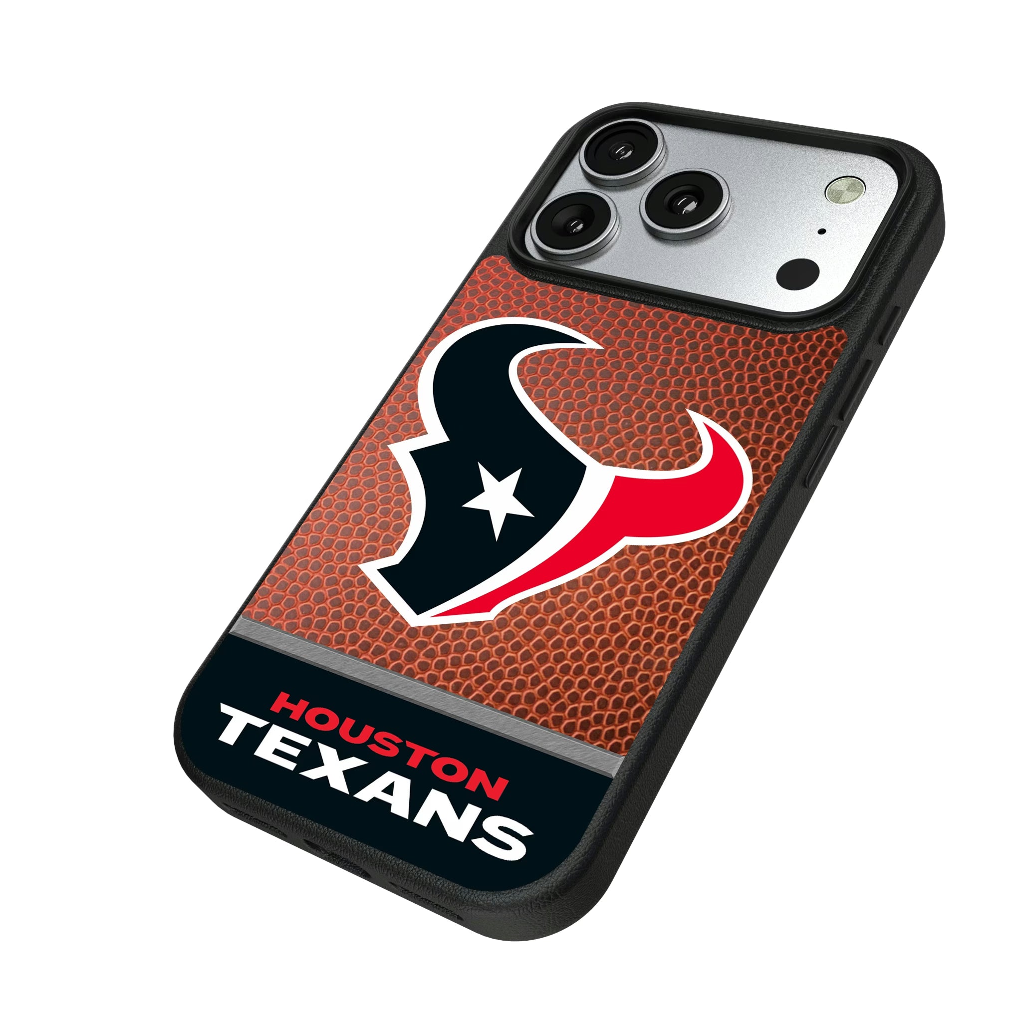 Houston Texans Football Wordmark iPhone MagSafe Compatible Phone Case for Apple iPhone - Isometric View#Device_iPhone 17 Pro
