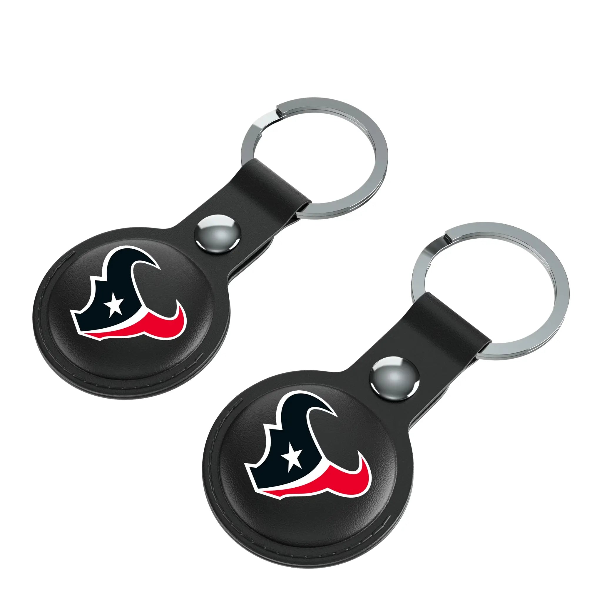 Houston Texans Insignia AirTag Black Airtag Holder 2-Pack - Isometric View