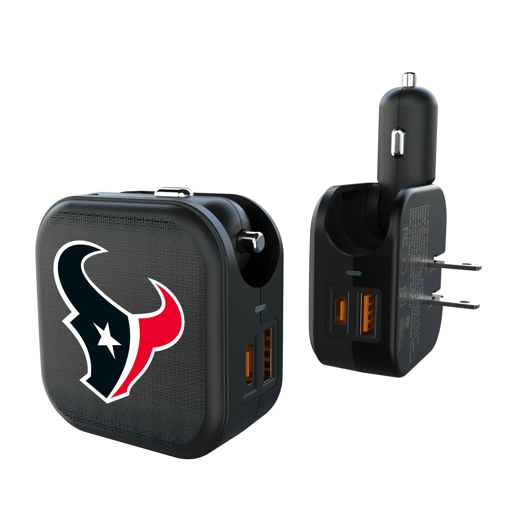 Houston Texans Linen 2 in 1 USB A/C Charger