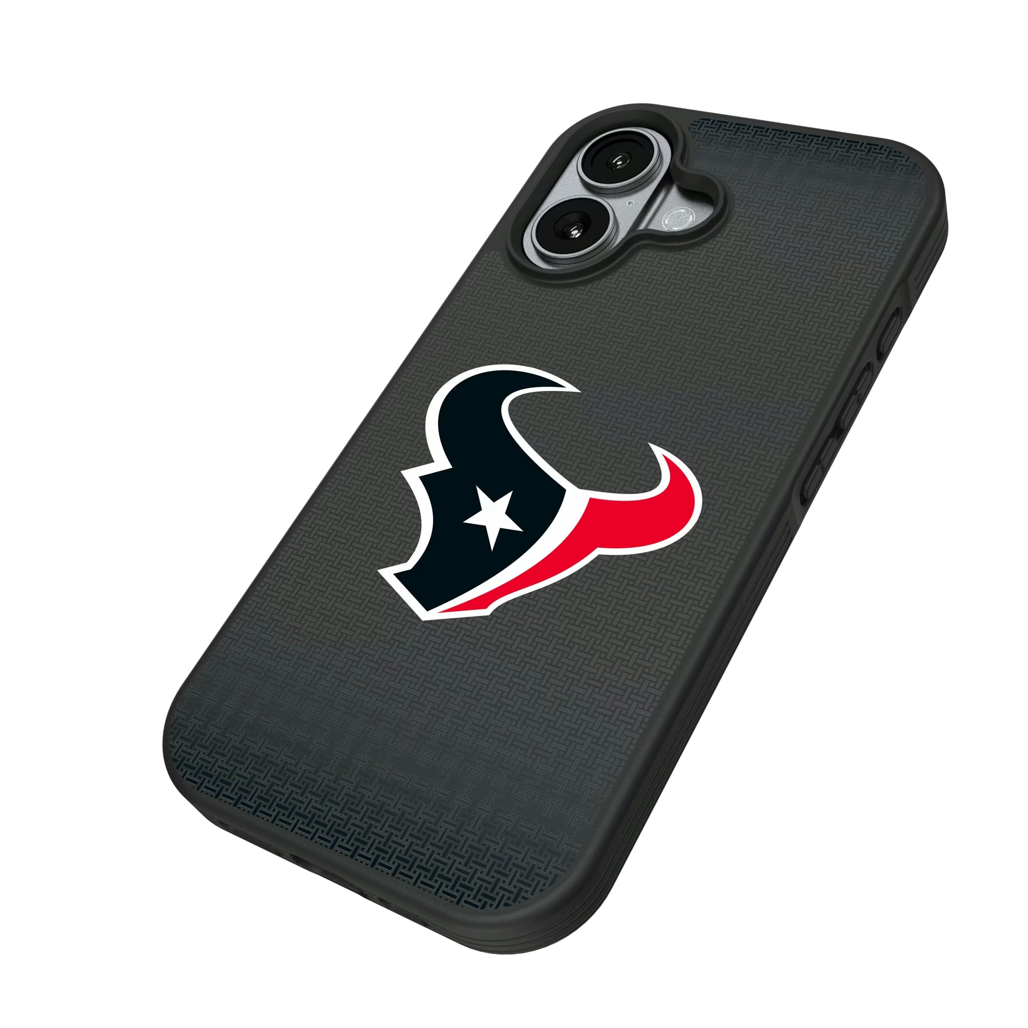 Houston Texans Linen iPhone Bump Phone Case for Apple iPhone - Isometric View#Device_iPhone 17