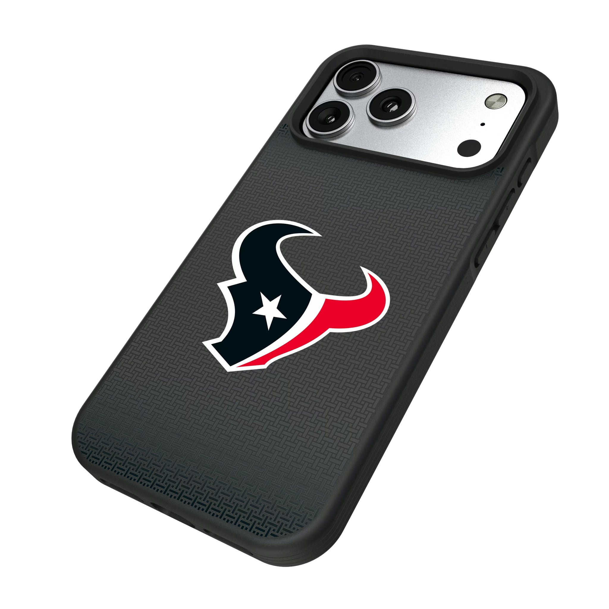 Houston Texans Linen iPhone Bump Phone Case for Apple iPhone - Isometric View#Device_iPhone 17 Pro Max