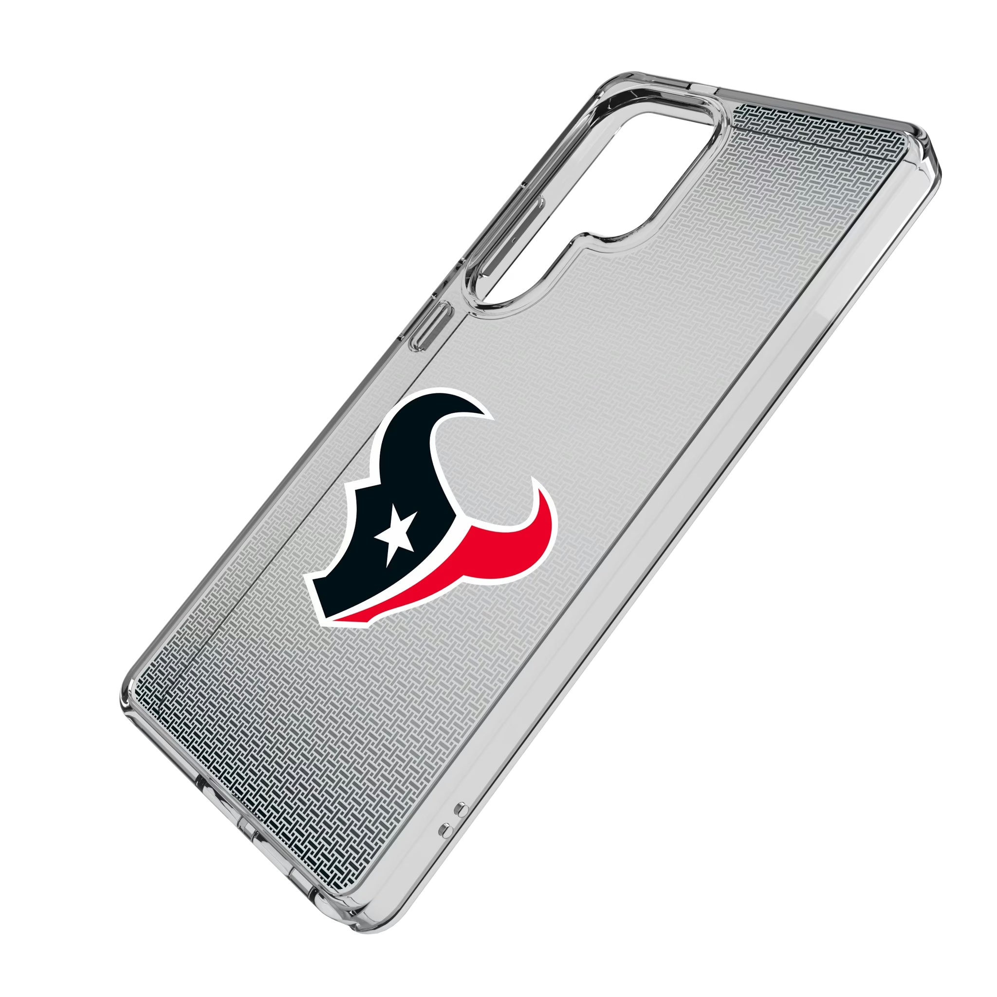 Houston Texans Linen Galaxy Clear Phone Case for Samsung Galaxy - Isometric View