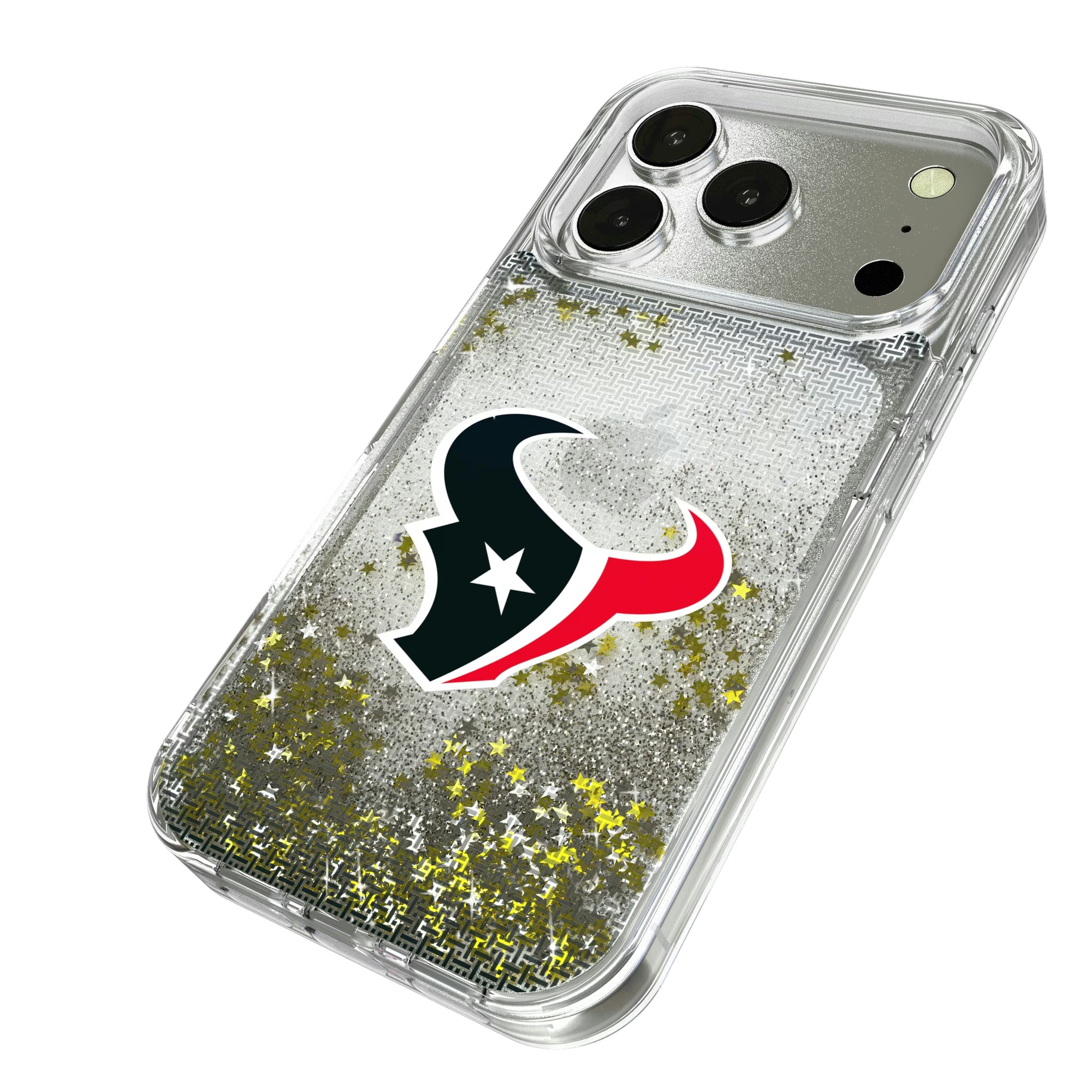 Houston Texans Linen iPhone Glitter Phone Case for Apple iPhone - Isometric View