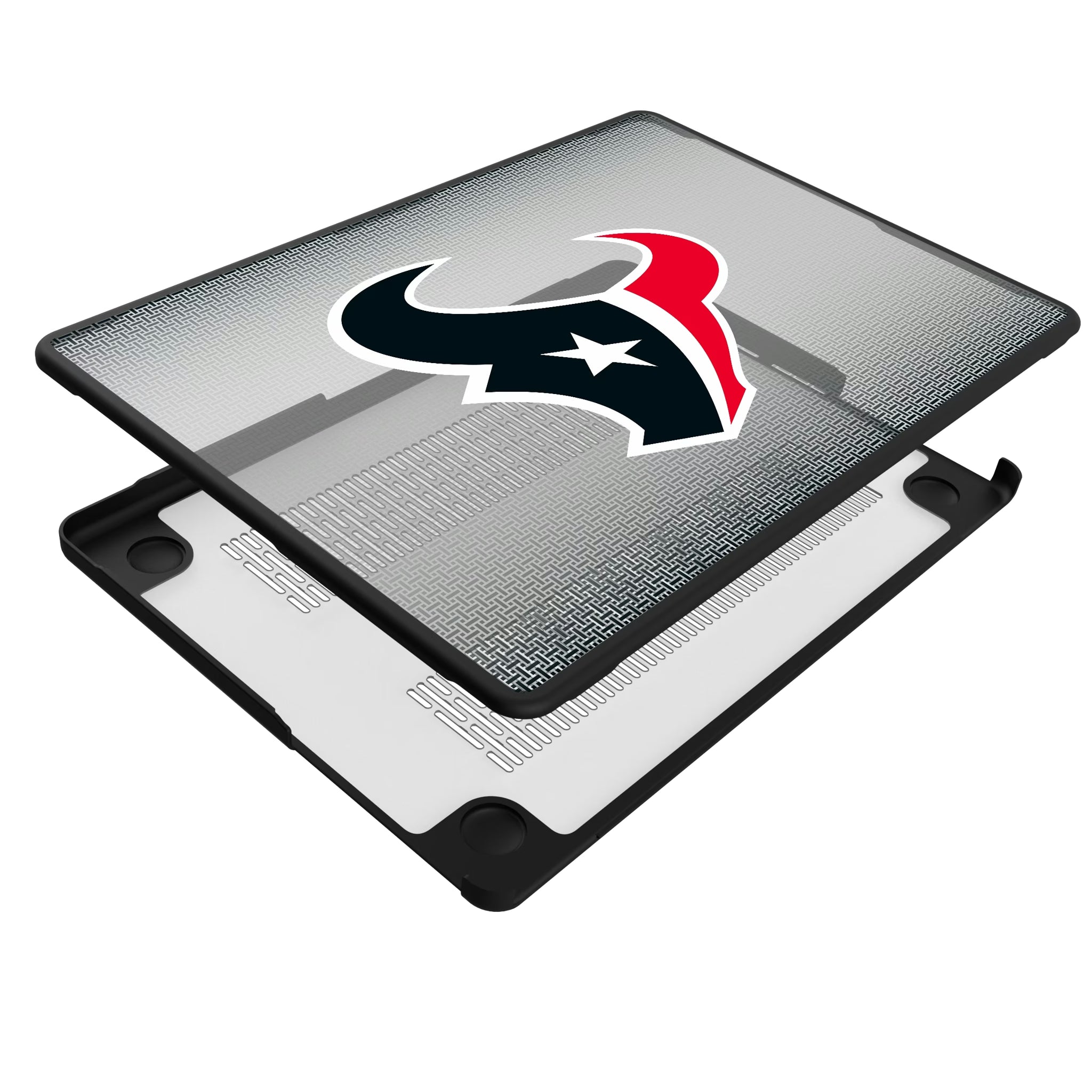 Houston Texans Linen MacBook Laptop Case for Apple MacBook - Isometric View#Device_MacBook Pro (14-inch, 2021) / MacBook Pro (14-inch, 2023) / MacBook Pro (14-inch, 2024)