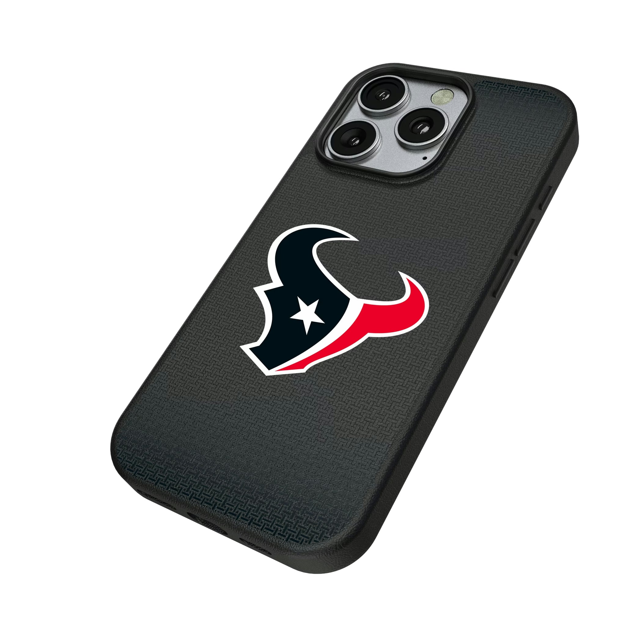 Houston Texans Linen iPhone MagSafe Compatible Phone Case for Apple iPhone - Isometric View